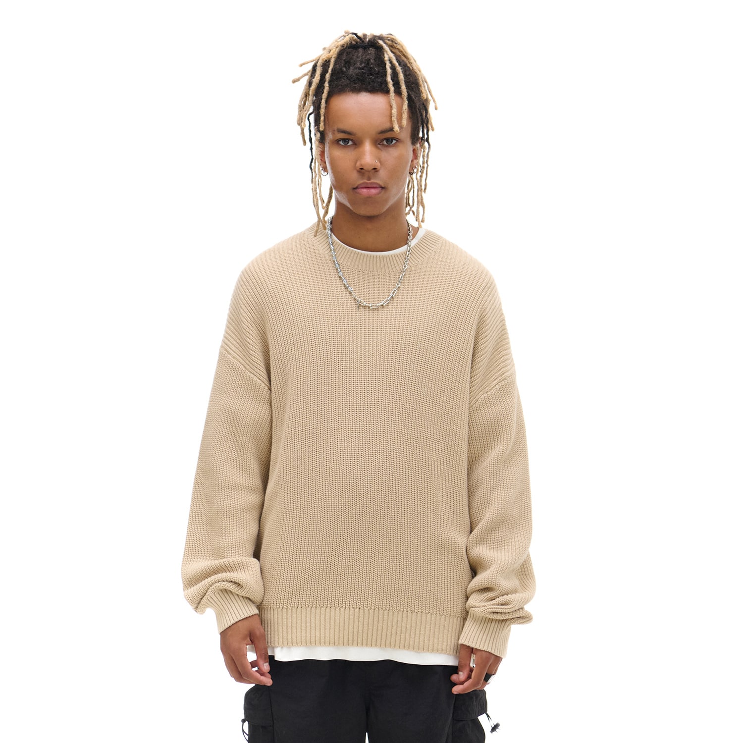 Cropp - Изчистен пуловер - бежово