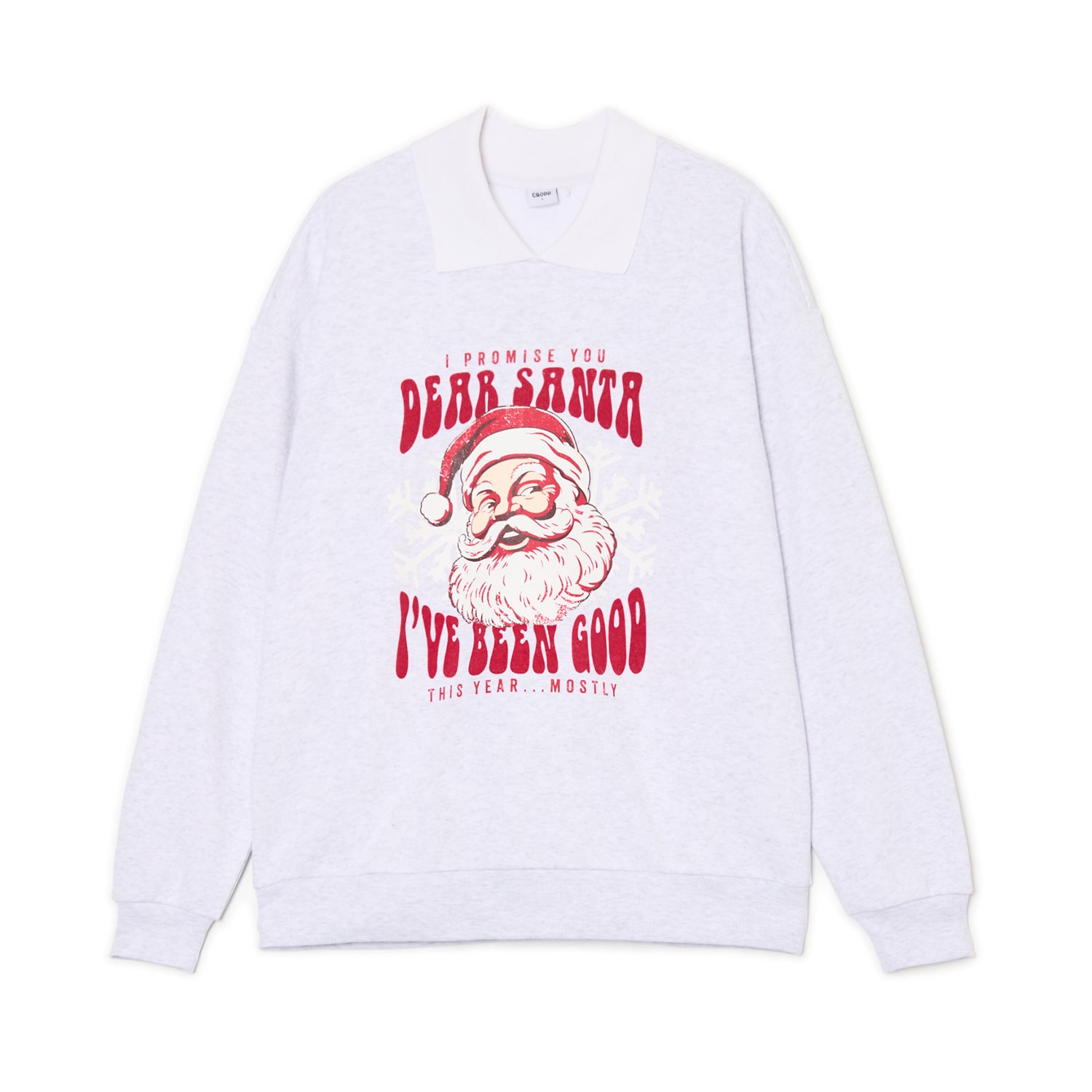 Cropp - Коледен суитшърт - Светло сиво
