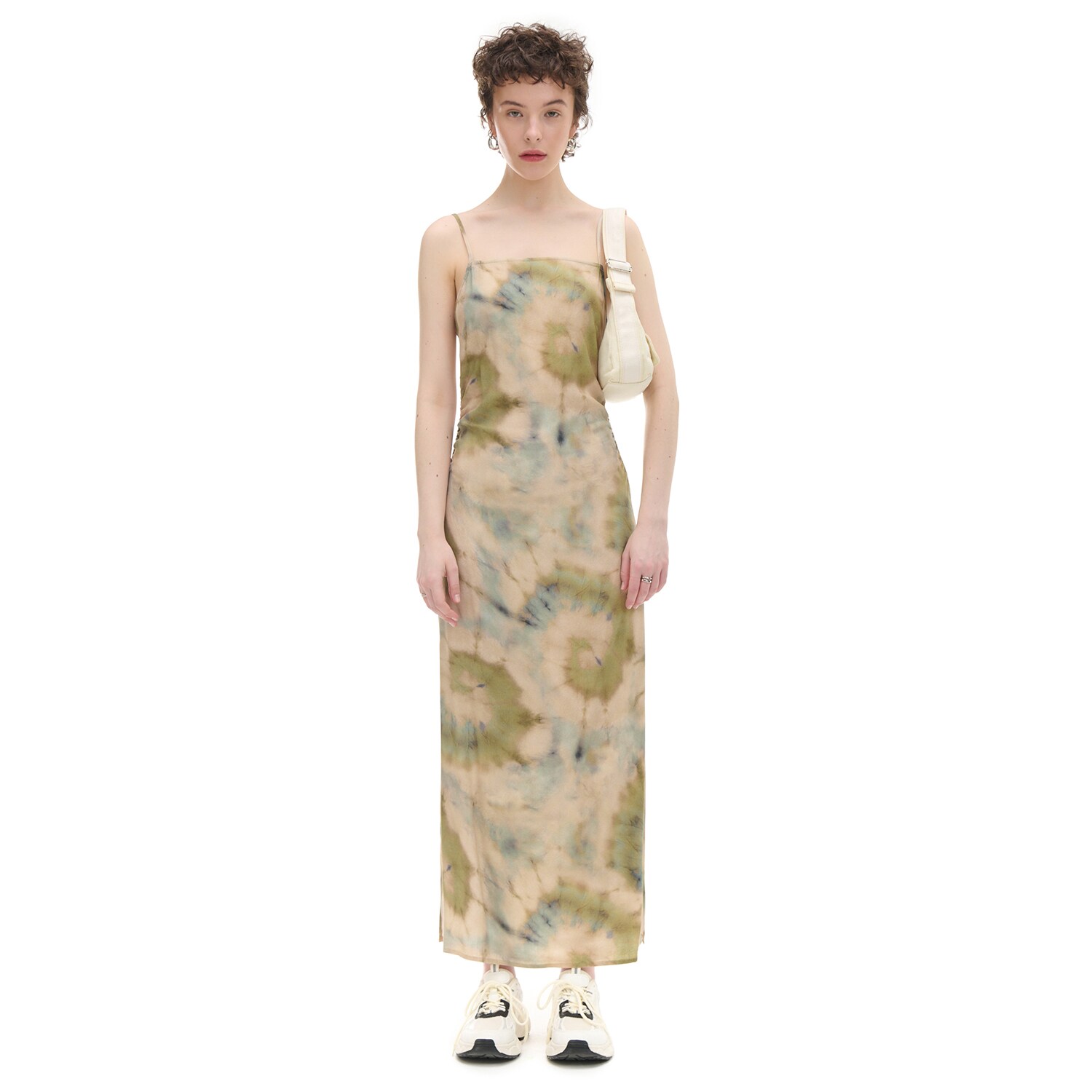 Cropp - Vzorované šaty - světle zelená