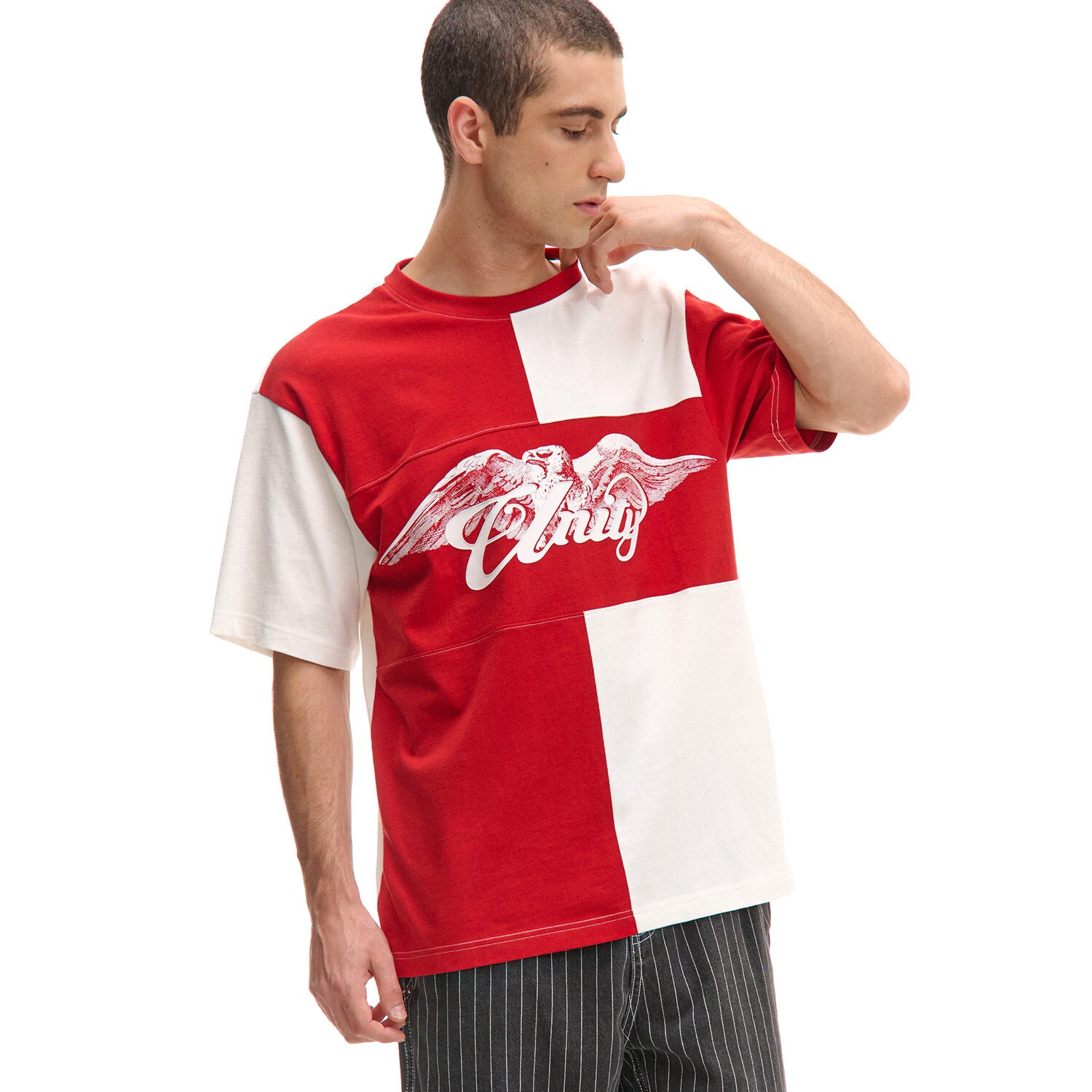 Cropp - Tričko s potiskem - červená