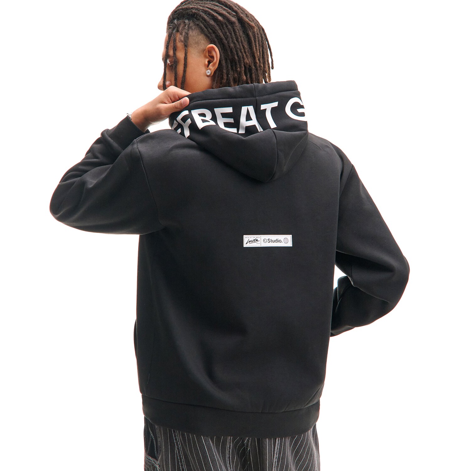 Cropp - Mikina na zip s kapucí - černý