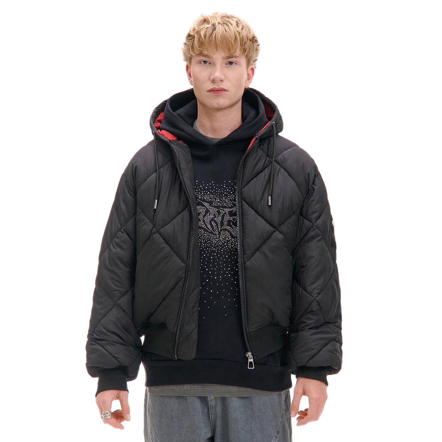 Cropp - Prošívaná bunda bomber - černý