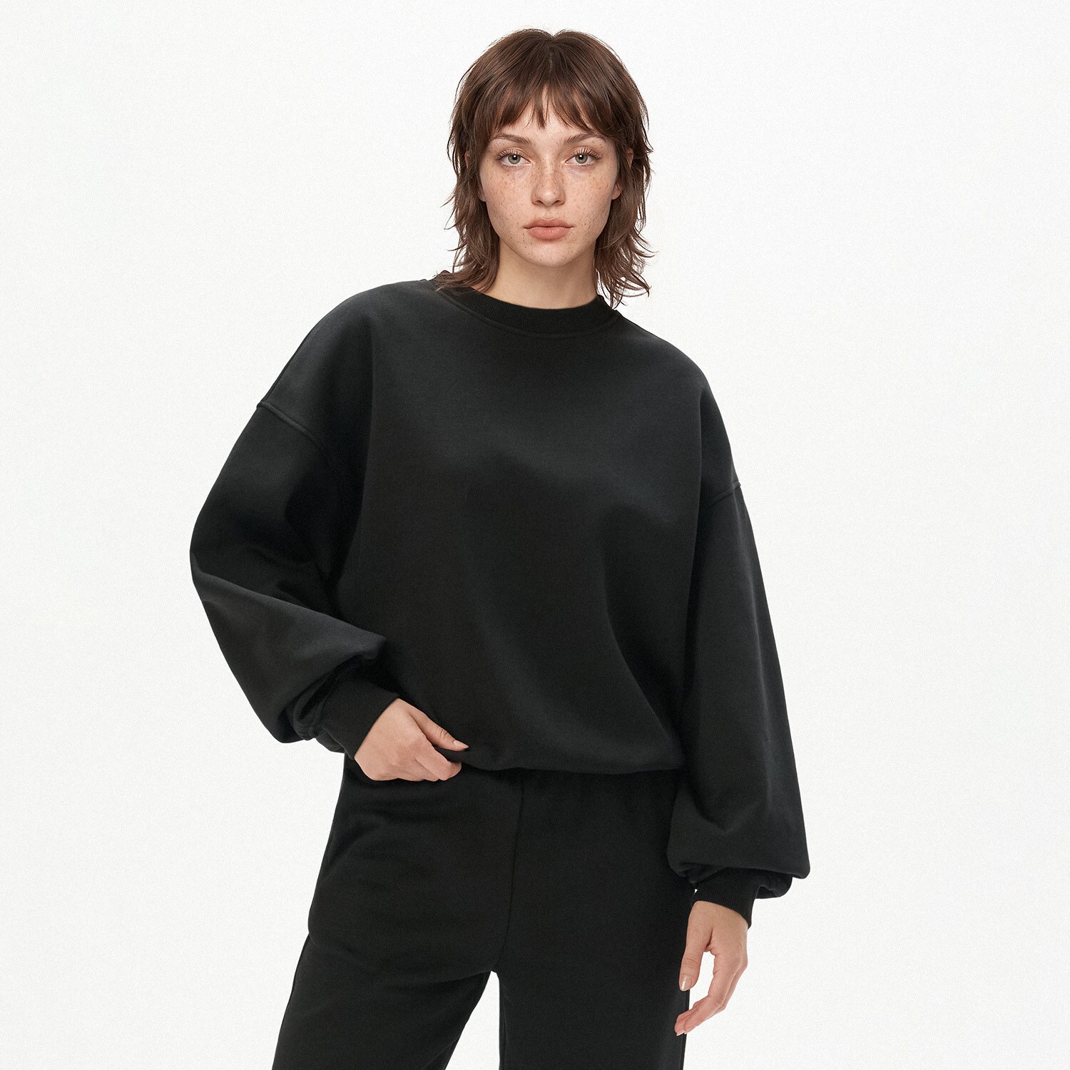 Cropp - Mikina basic - černý