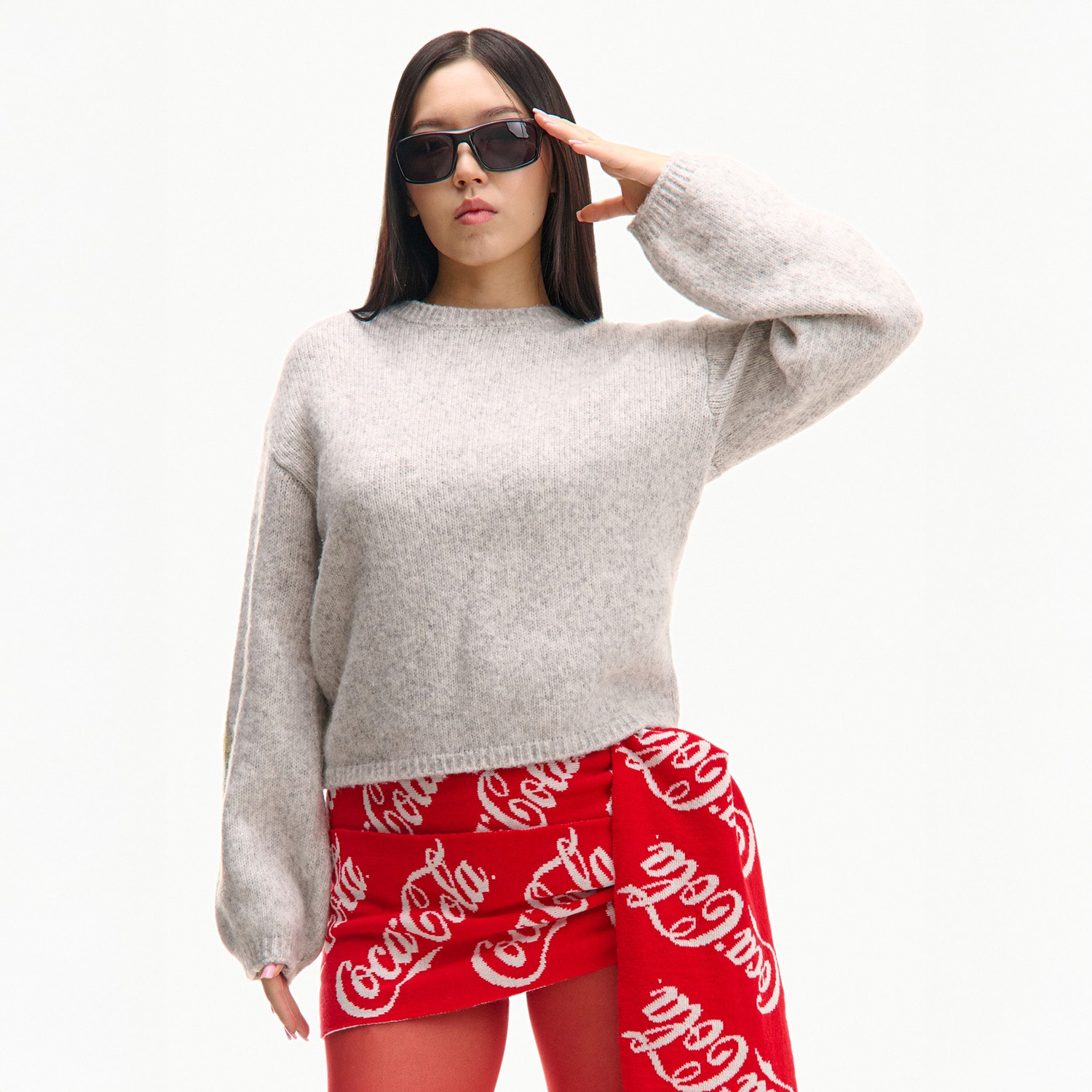 Cropp - Svetr s příměsí vlny - světle šedá