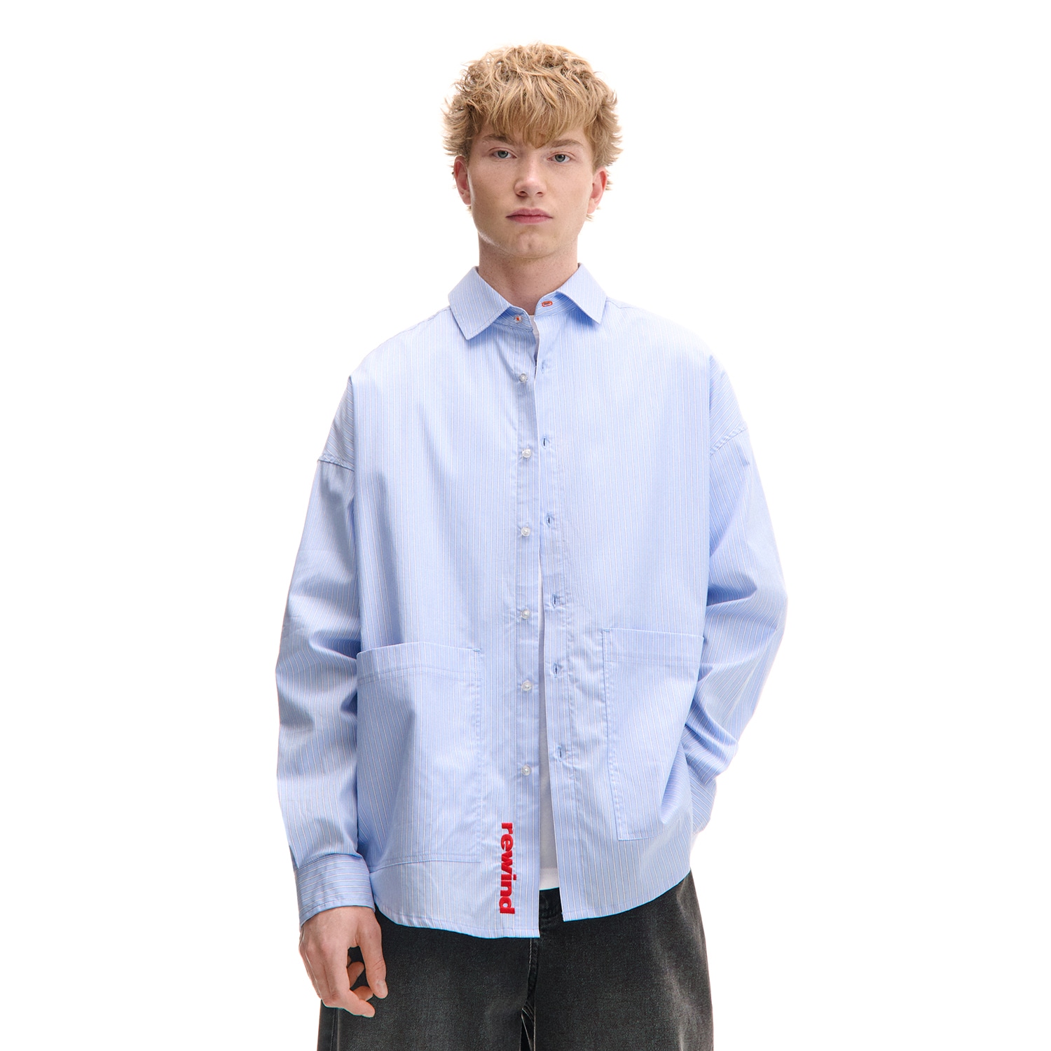 Cropp - Košile s kapsami - bleděmodrá