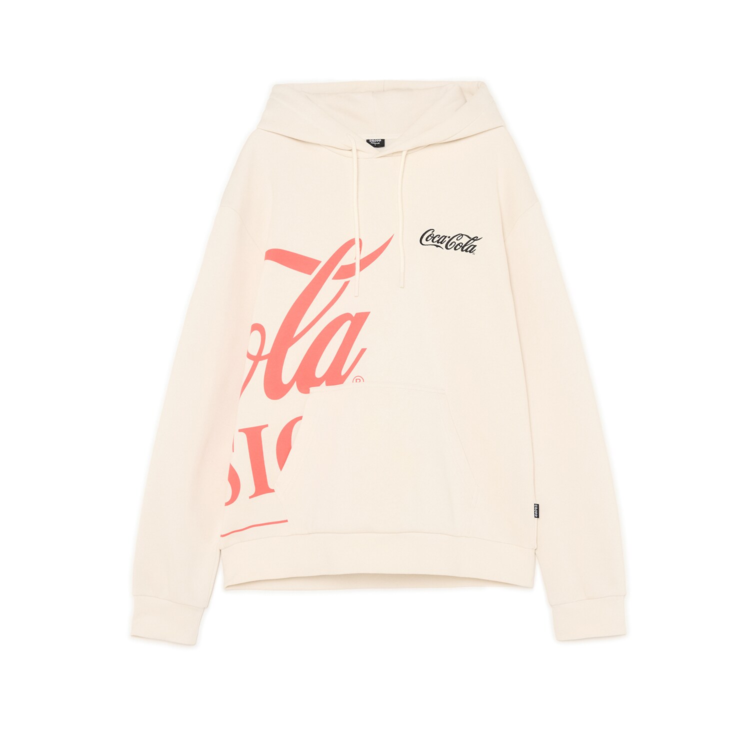 Cropp - Mikina s kapucí a potiskem Coca-Cola - béžová