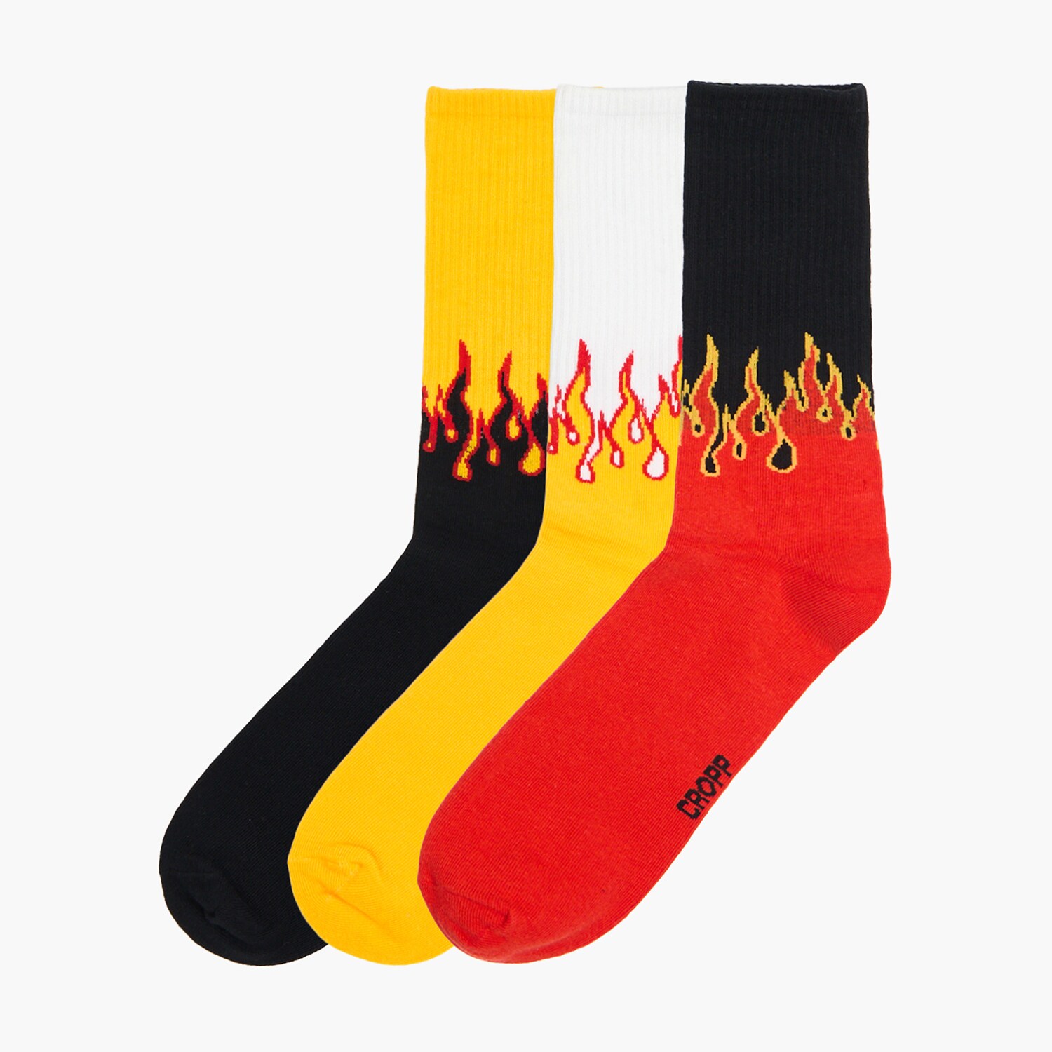 Cropp - Trojbalení ponožek s potiskem - červená