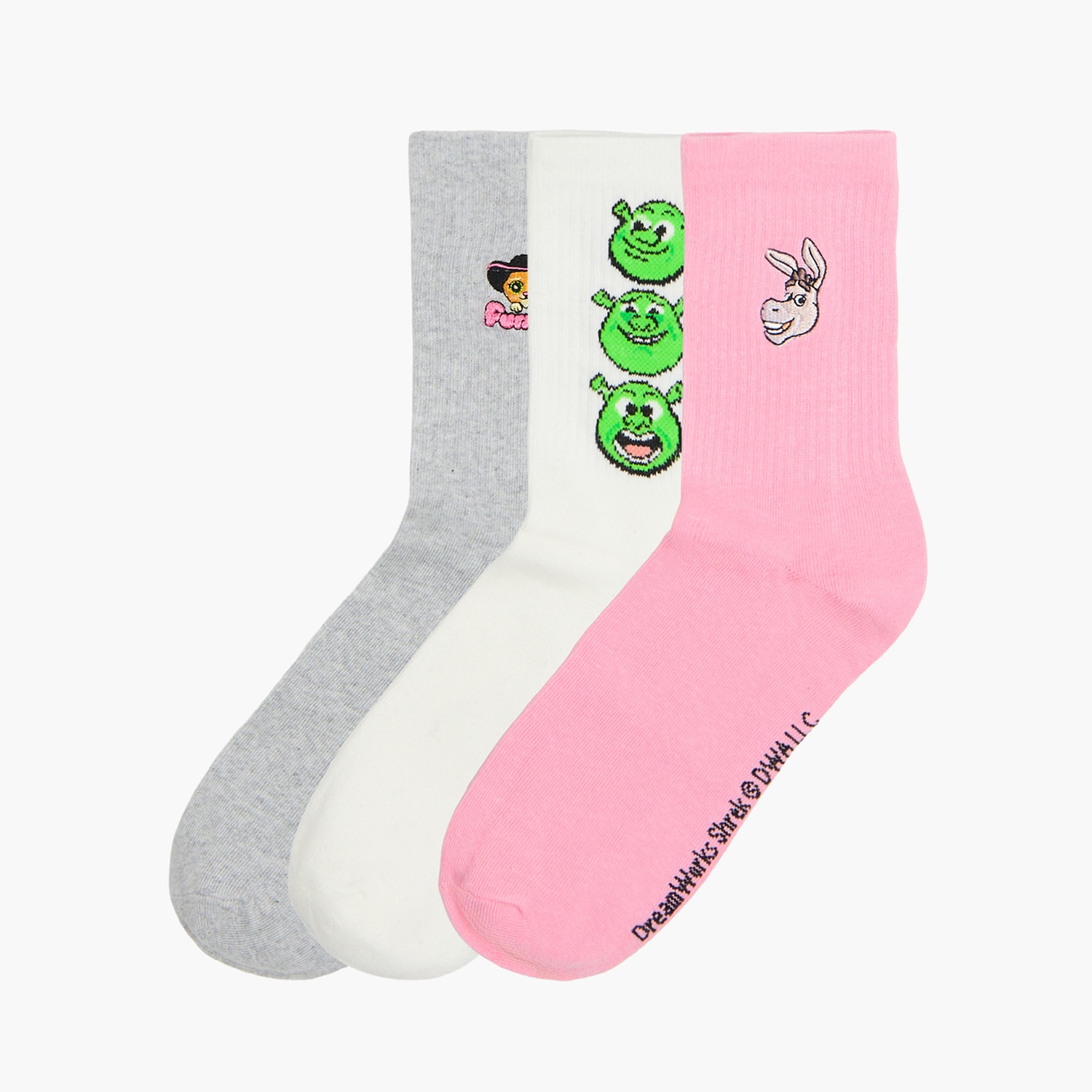 Cropp - Sada 3 párů ponožek Shrek - vícebarevná