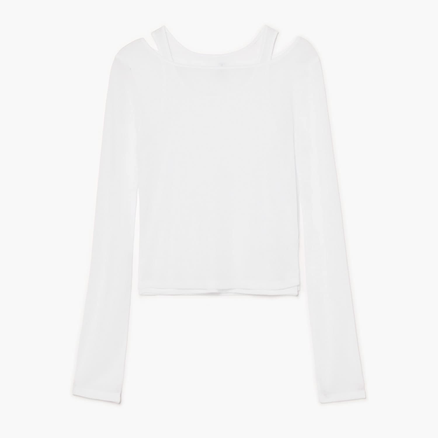 Cropp - Tričko s dlouhými rukávy - bílá