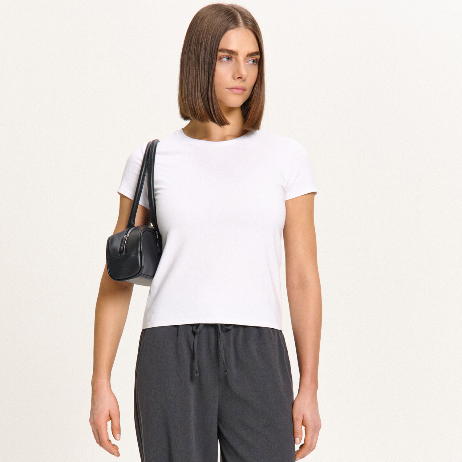 Cropp - Bílá tričko - bílá