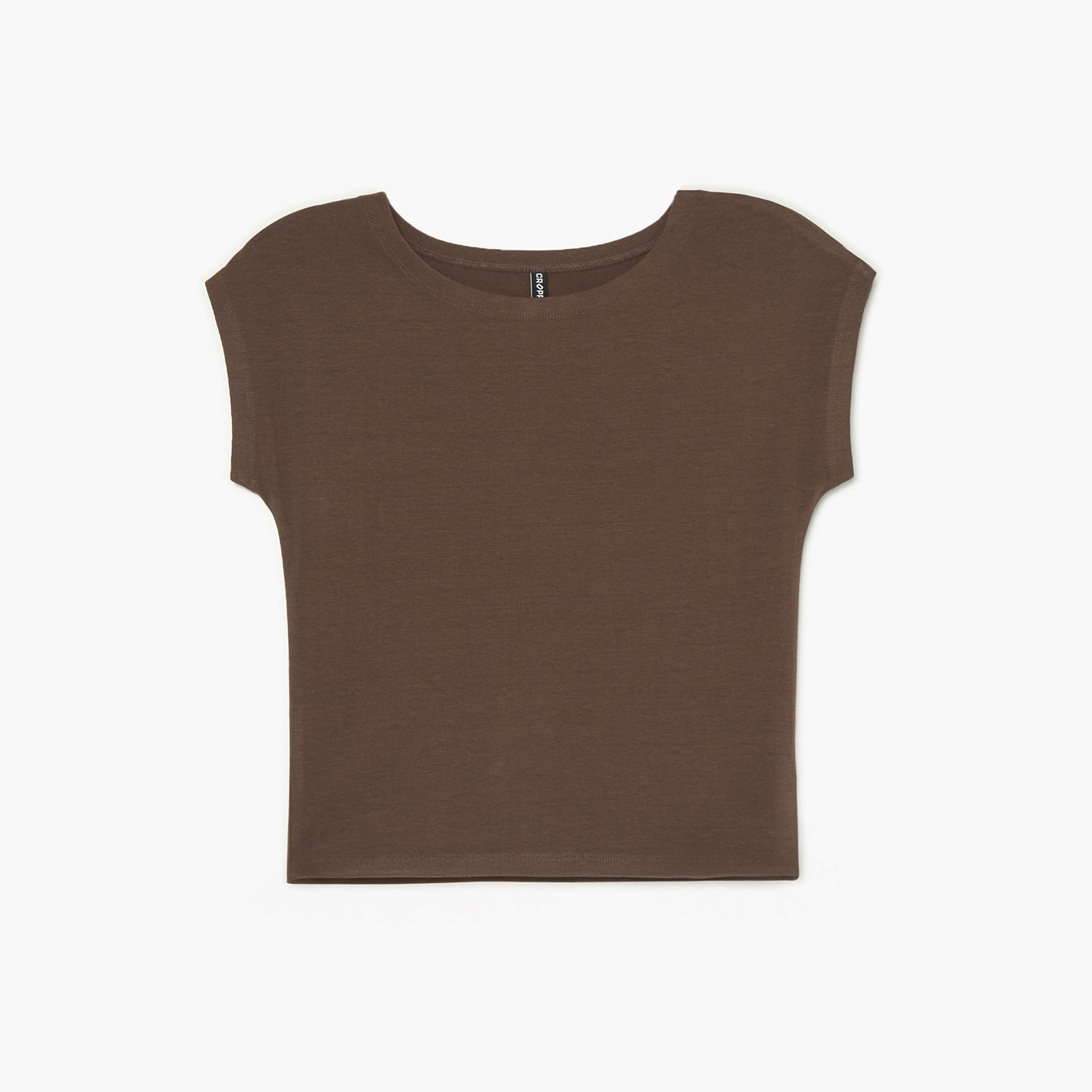 Cropp - Jednobarevné tričko - hnědá