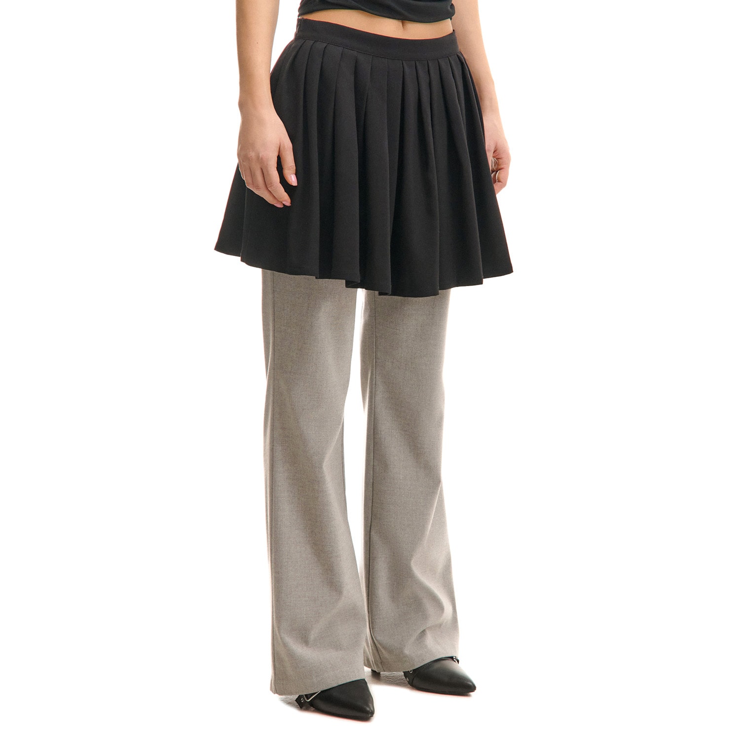 Cropp - Plisovaná sukně - černý