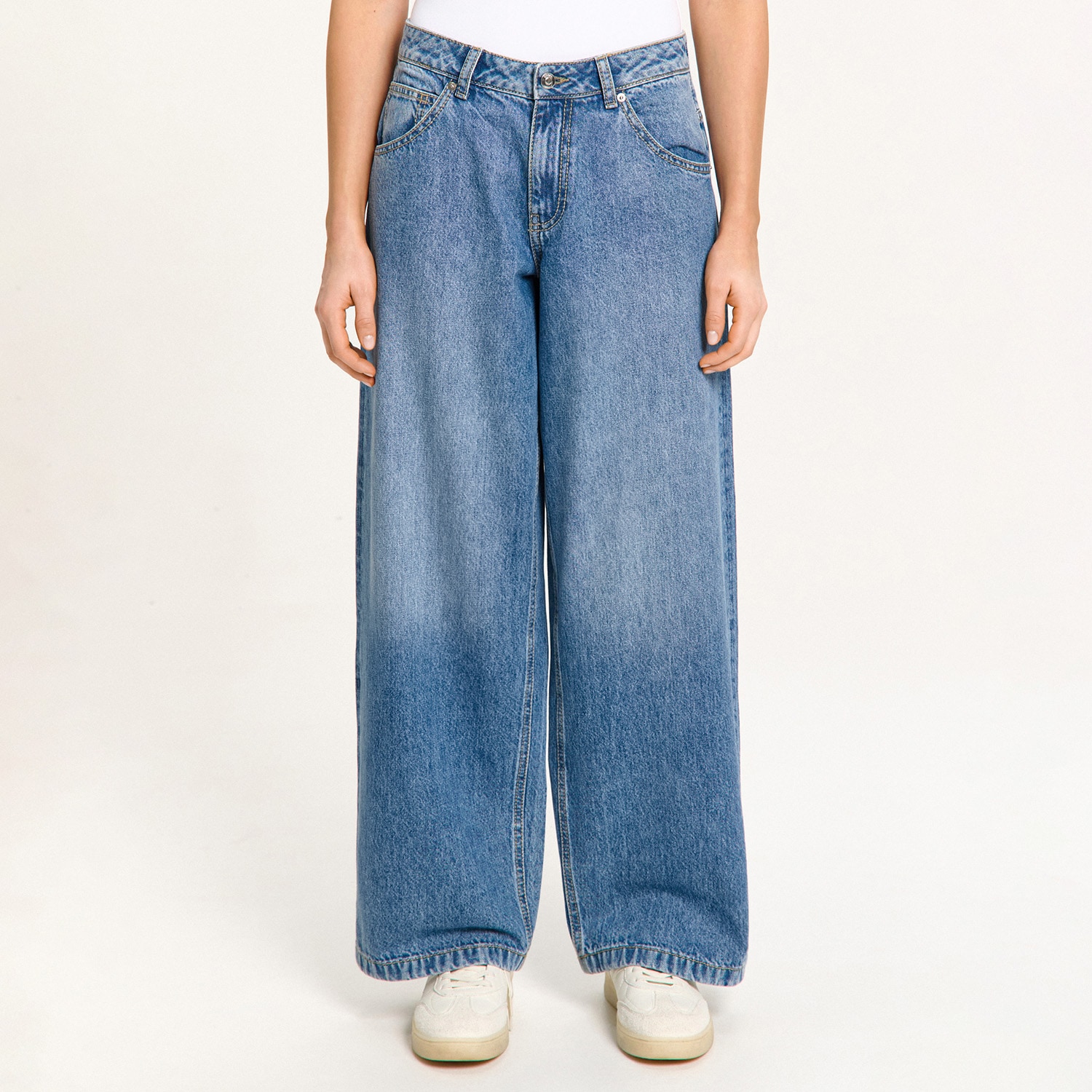 Cropp - Džíny boyfriend loose - modrá