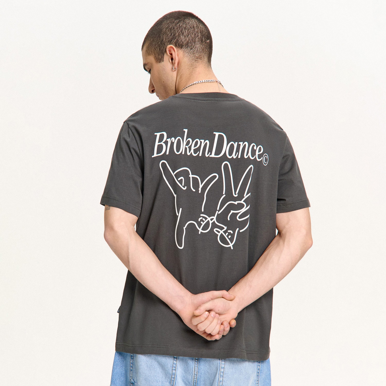 Cropp - Tričko s potiskem - tmavě šedá