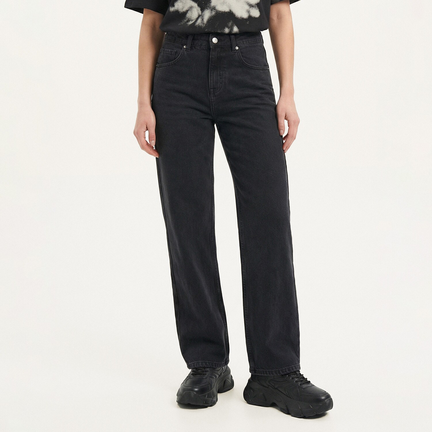 Cropp - Džíny straight - černý