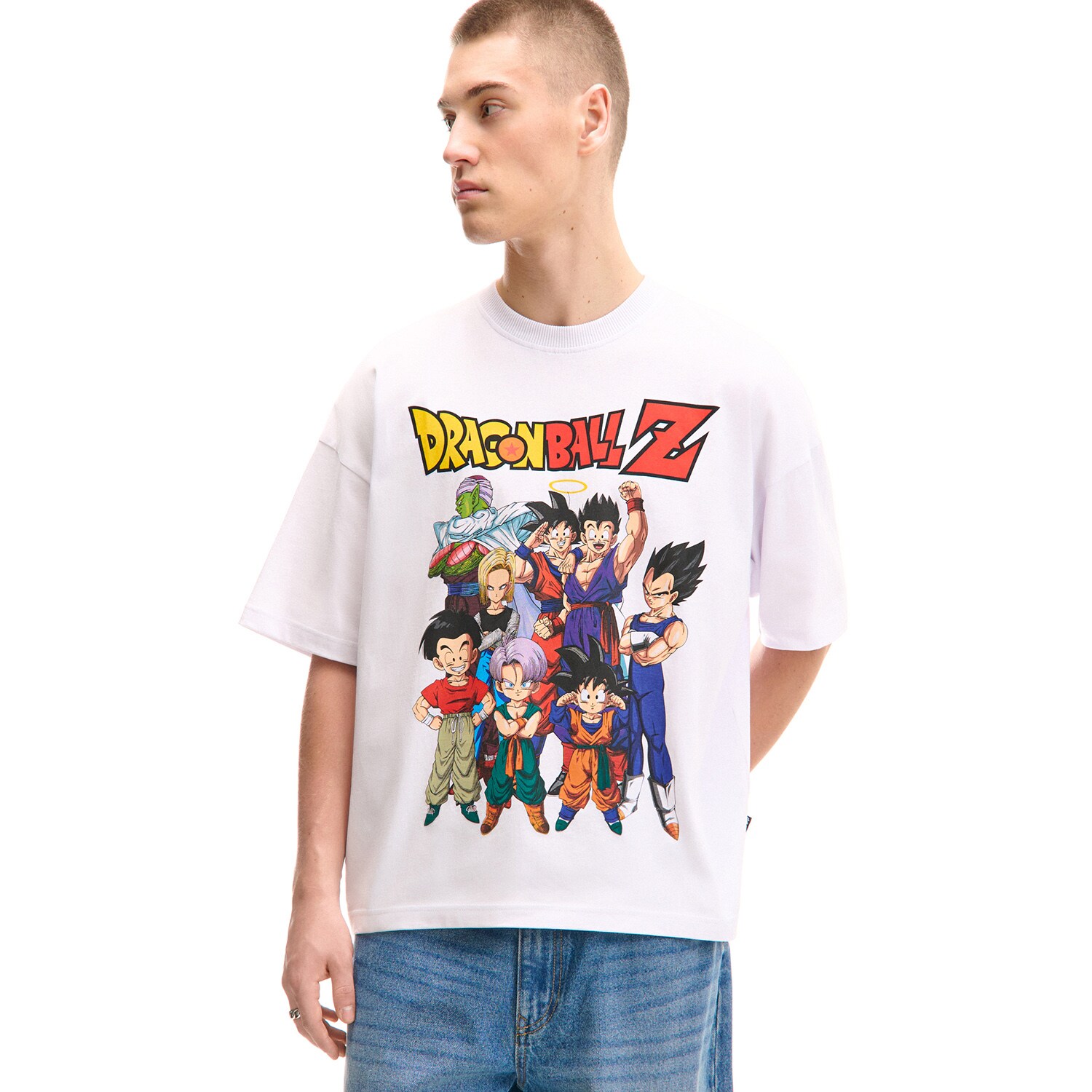 Cropp - Bílá tričko s potiskem Dragon Ball Z - bílá
