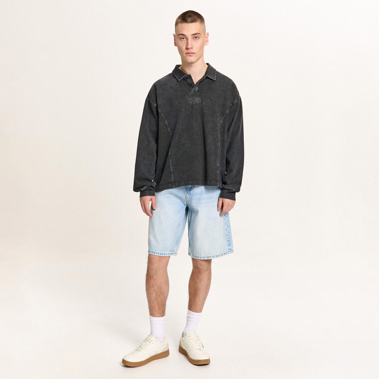 Cropp - Džínové šortky baggy - modrá