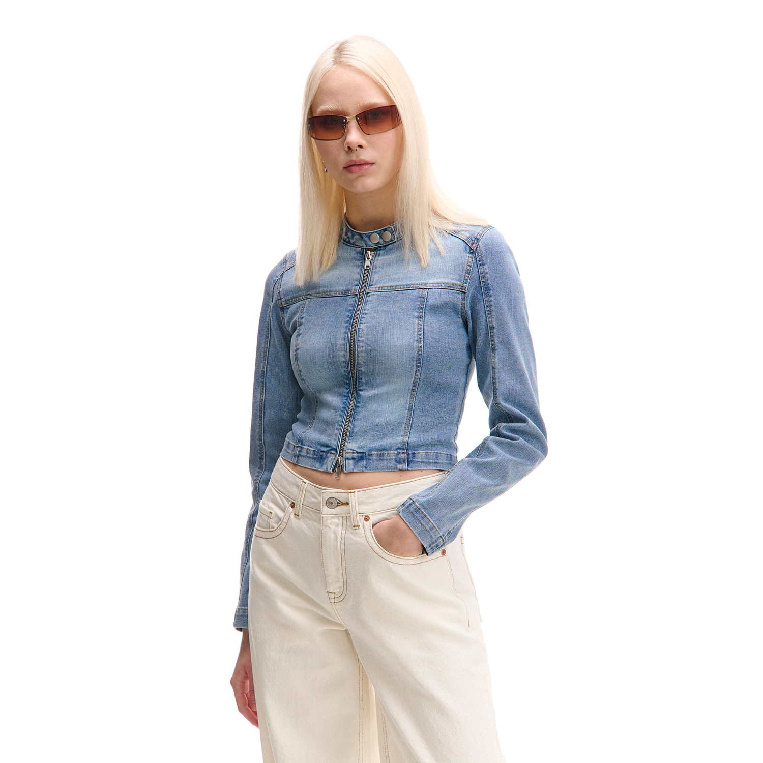 Cropp - Džínová bunda - modrá