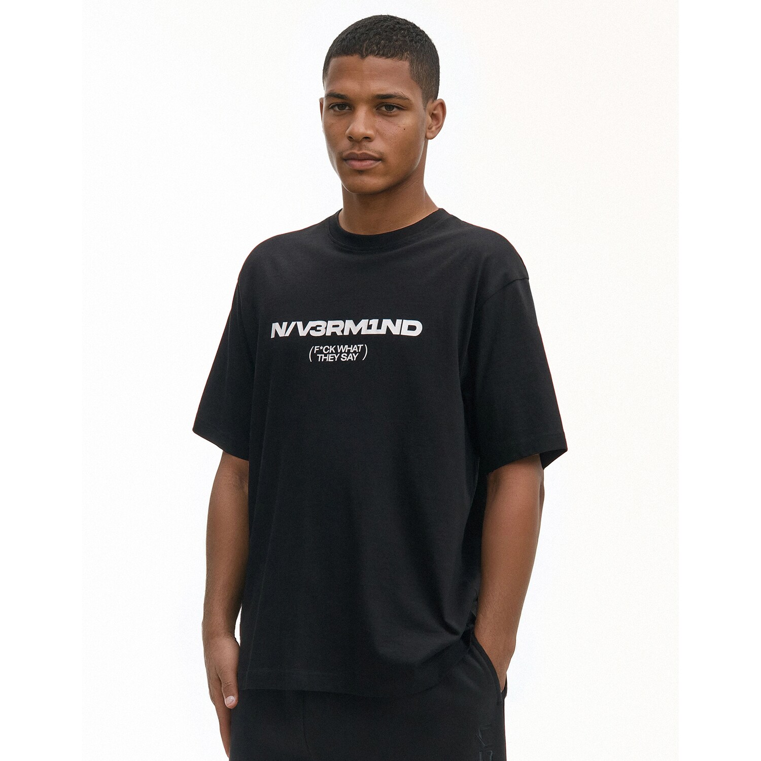 Cropp - Černé tričko s potiskem - černý