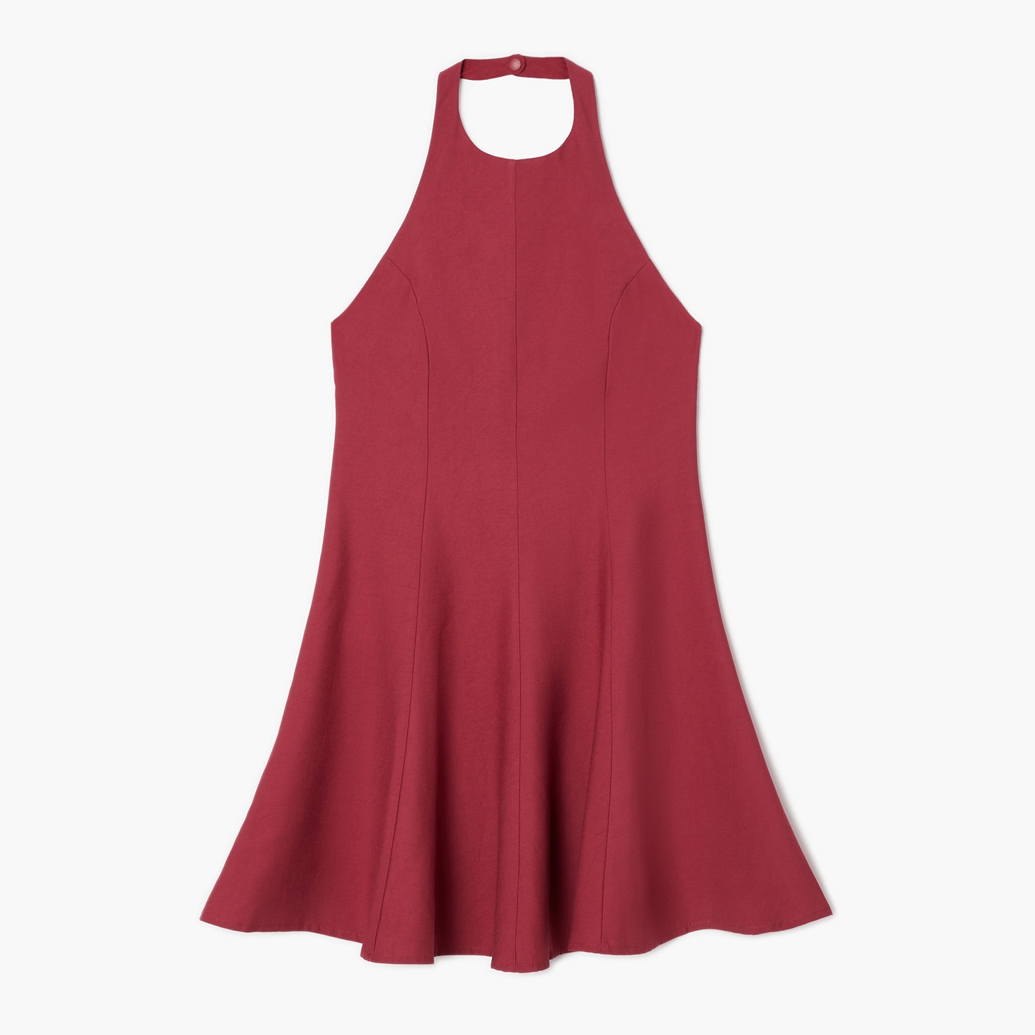 Cropp - Mini šaty s příměsí viskózy - hnědá