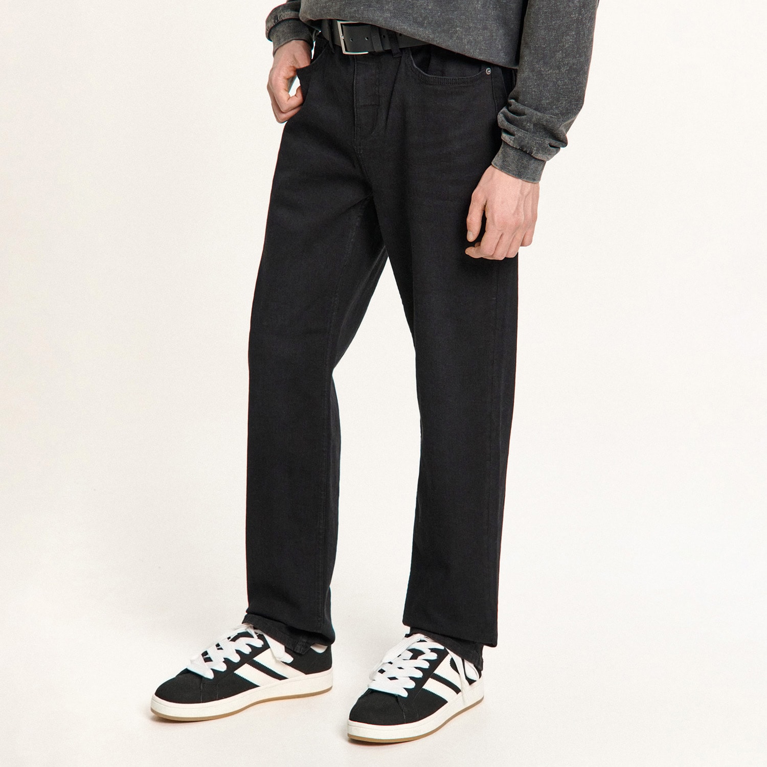 Cropp - Džíny s efektem seprání - černý