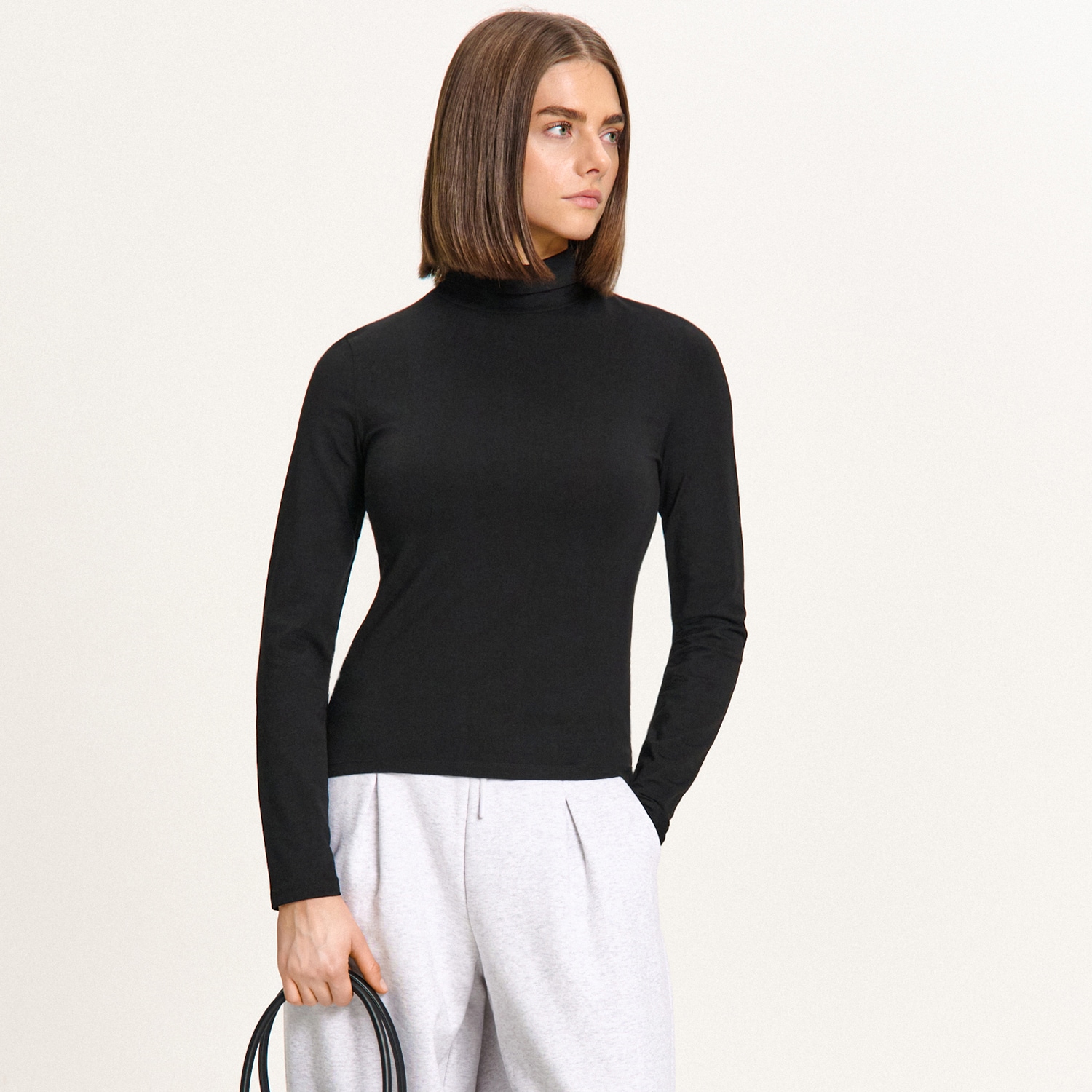 Cropp - Halenka s rolákem - černý