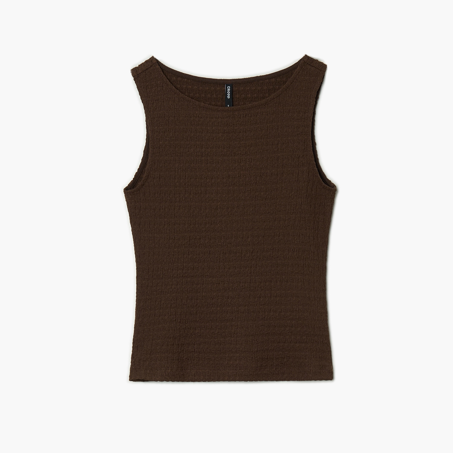 Cropp - Řasená halenka - tmavě hnědá