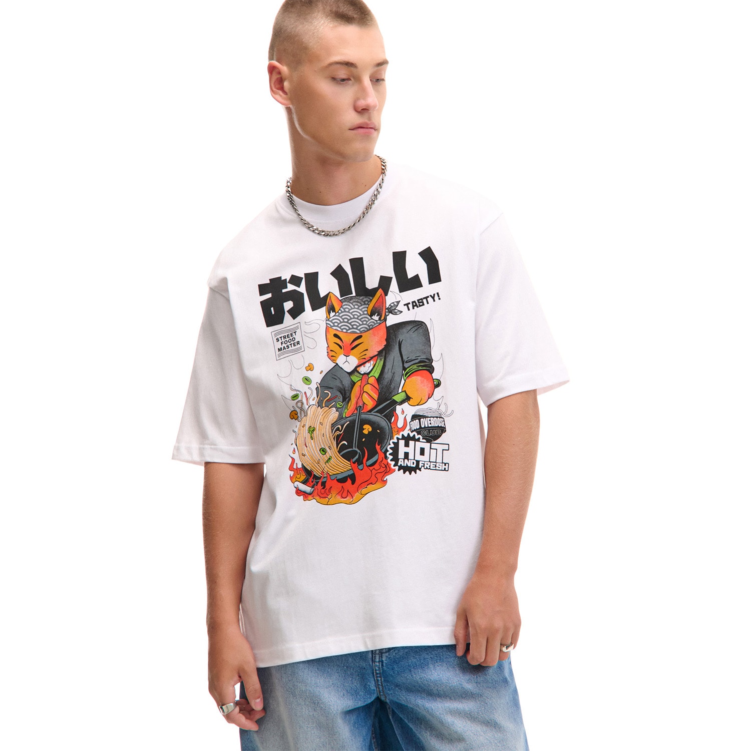 Cropp - Bílá tričko s potiskem - bílá