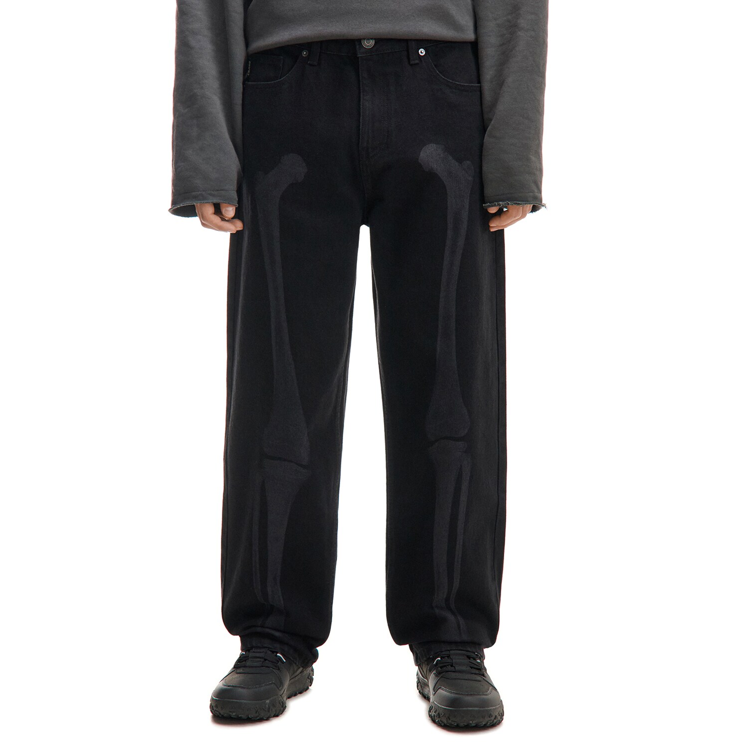 Cropp - Džíny s nášivkami - černý