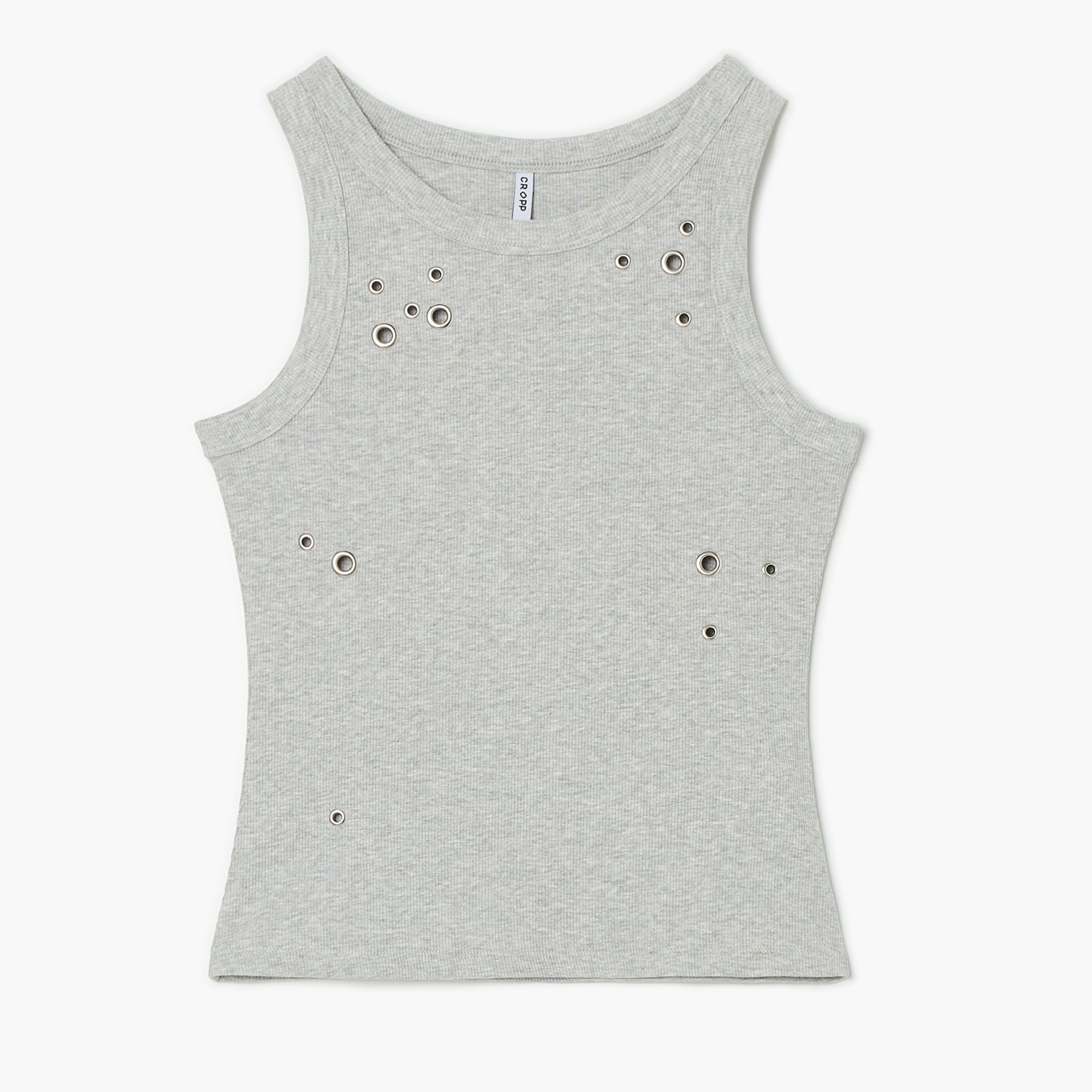 Cropp - Tričko s aplikací - světle šedá