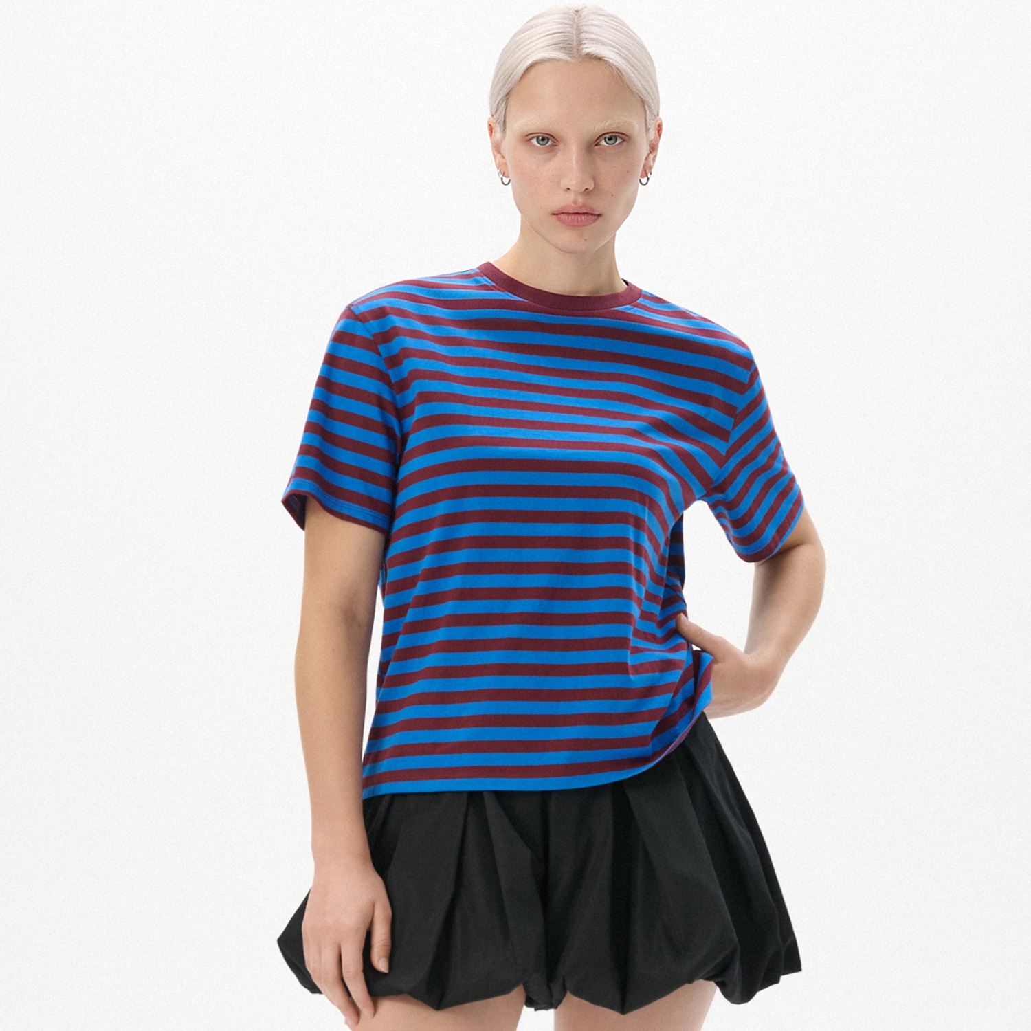 Cropp - Prugasta majica - indigo