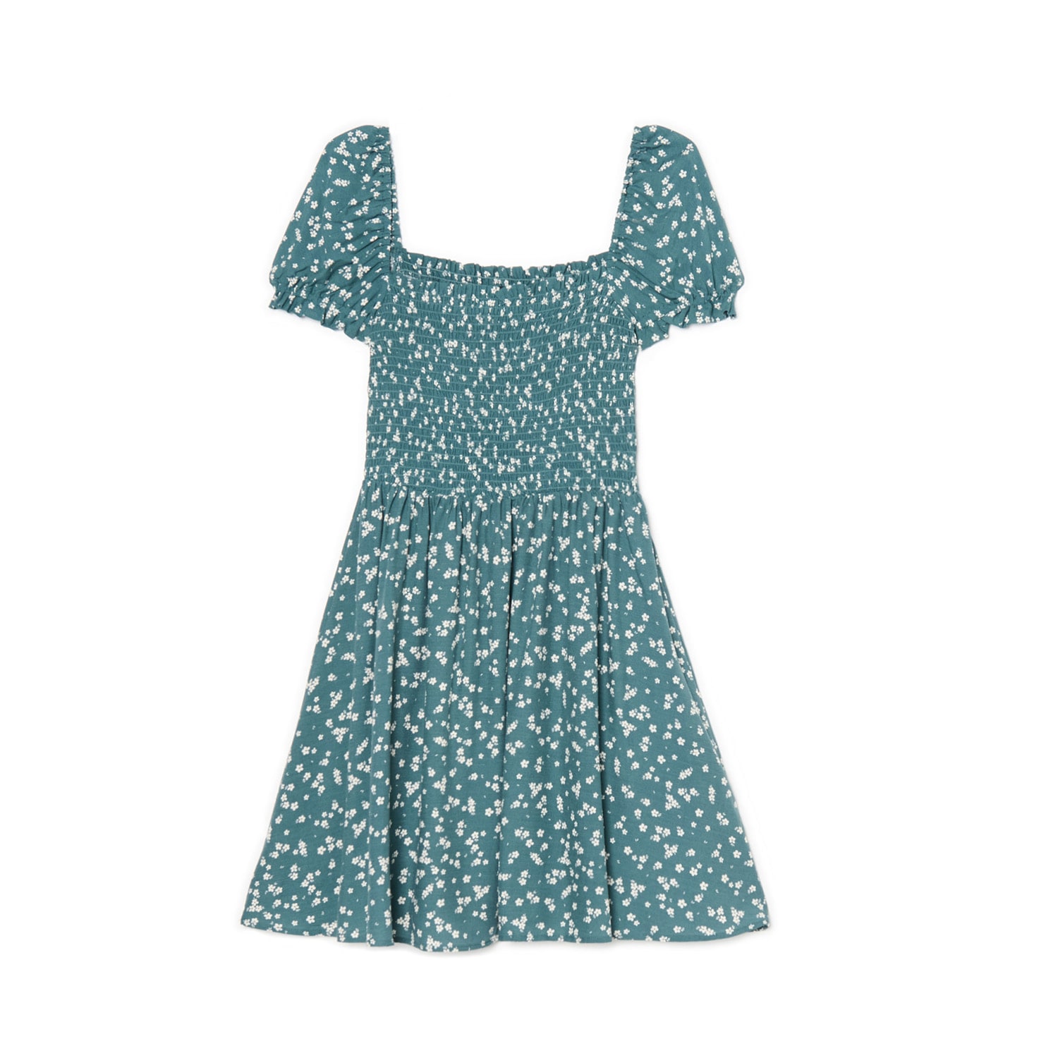 Cropp - Mini haljina cvjetna uzorka - čeličnozeleno