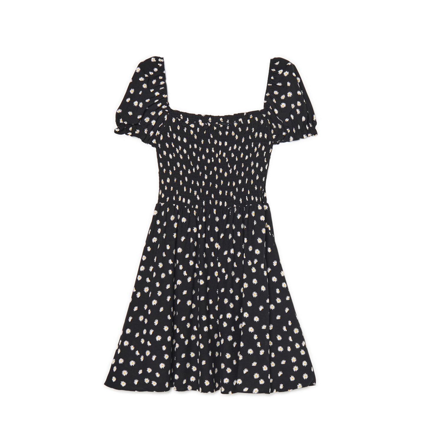 Cropp - Mini haljina cvjetna uzorka - crno