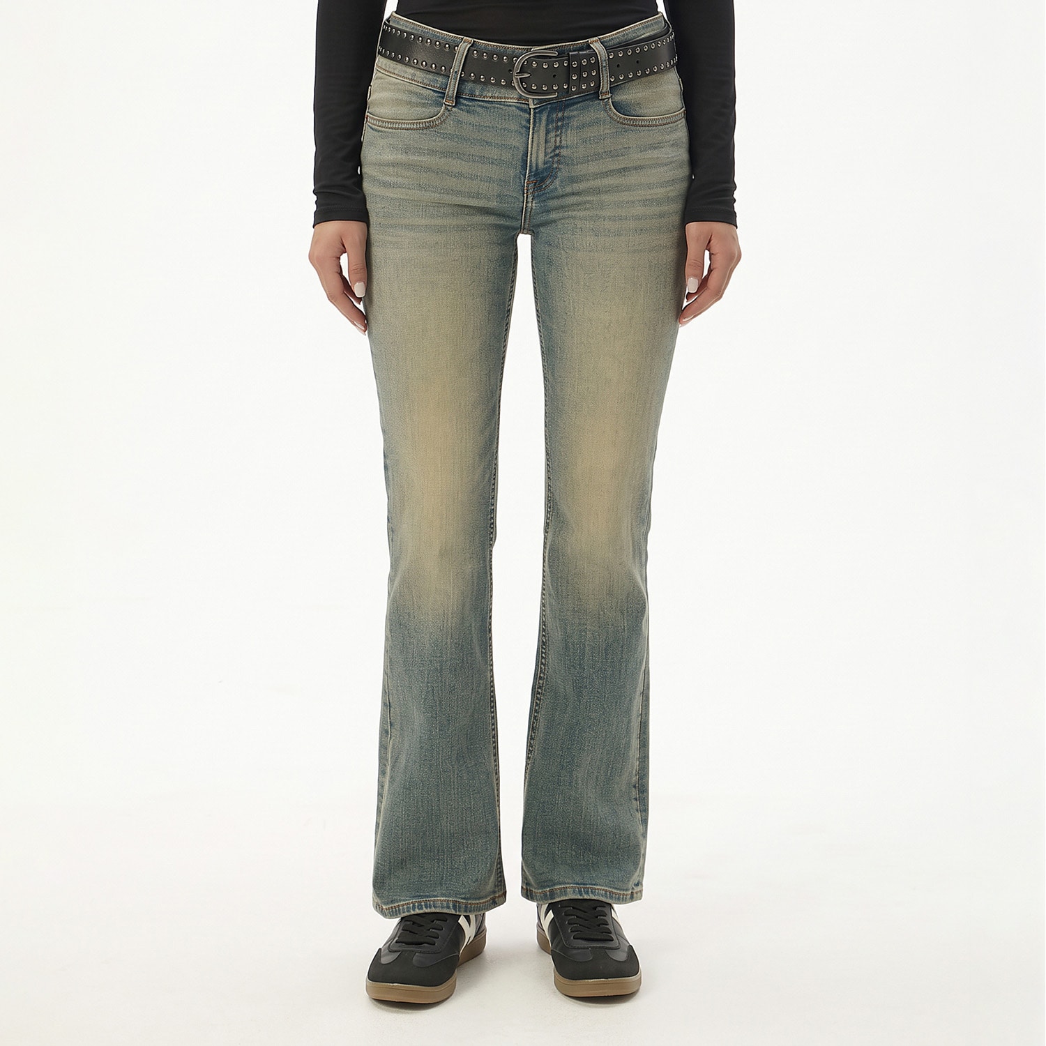 Cropp - Traperice bootcut - plava