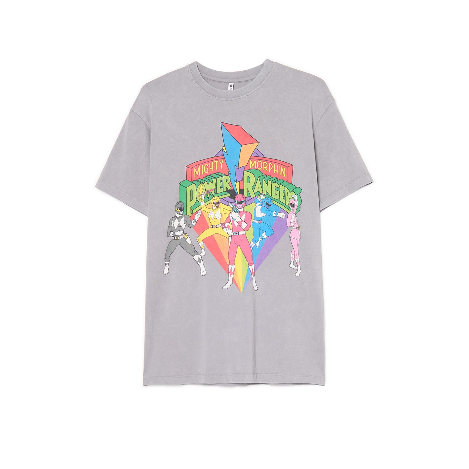 Cropp - Majica kratkih rukava s printom Power Rangers - svijetlo siva