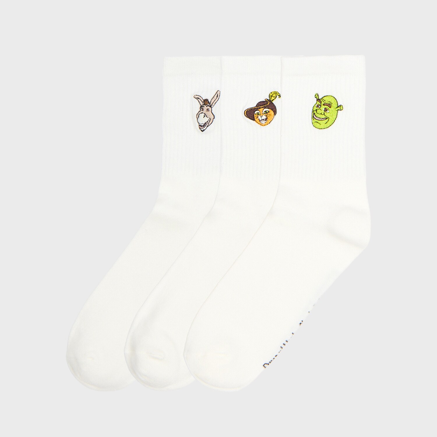 Cropp - 3-paket čarapa Shrek - bijela