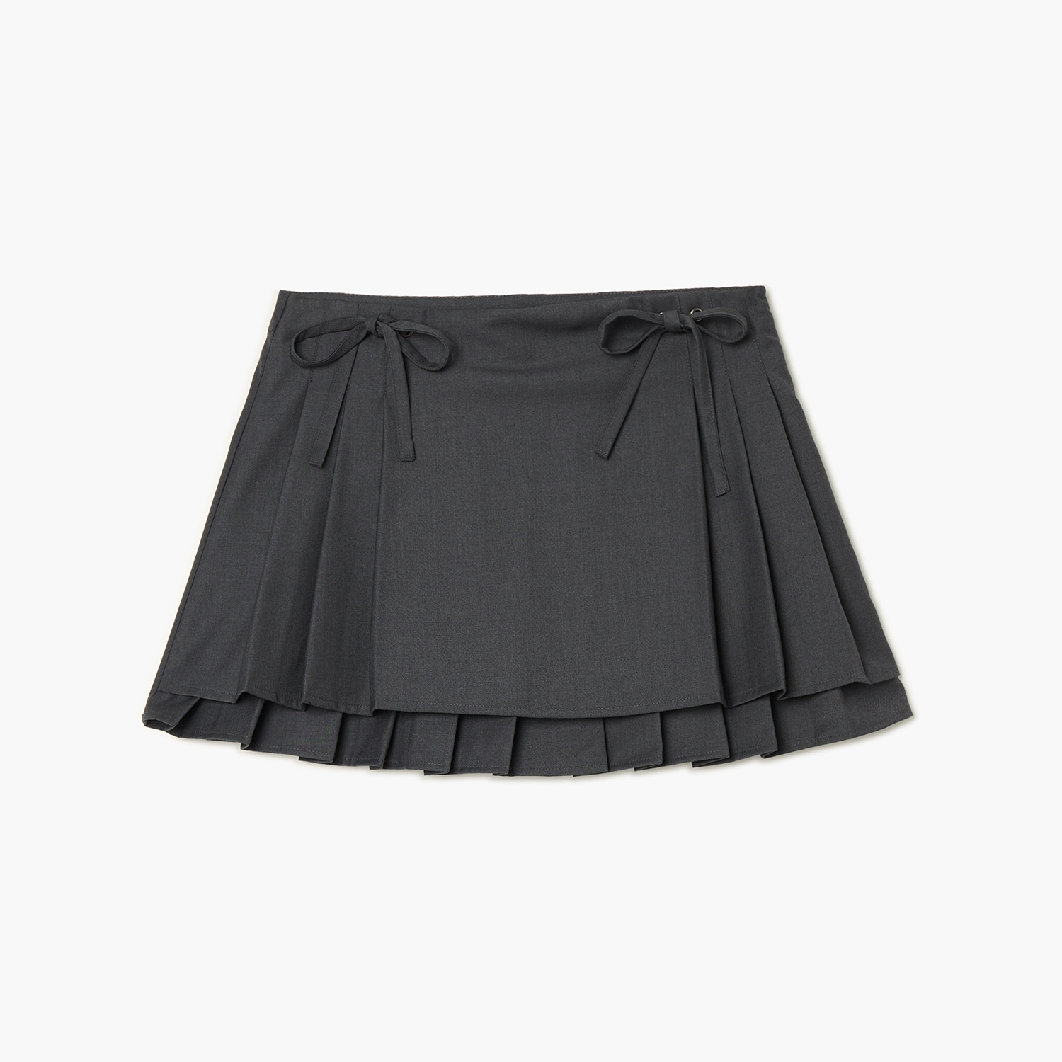 Cropp - Plisirana mini suknja - tamnosivo