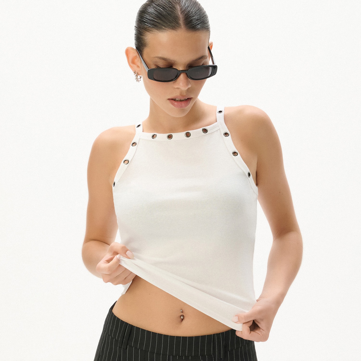 Cropp - Plisirana mini suknja - crno