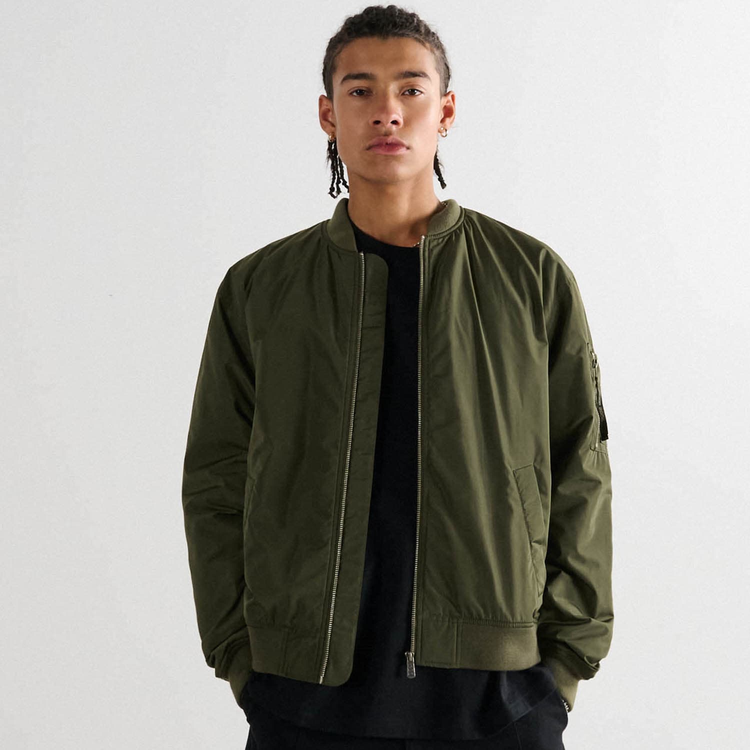 Cropp - Bomber jakna - maslinasto