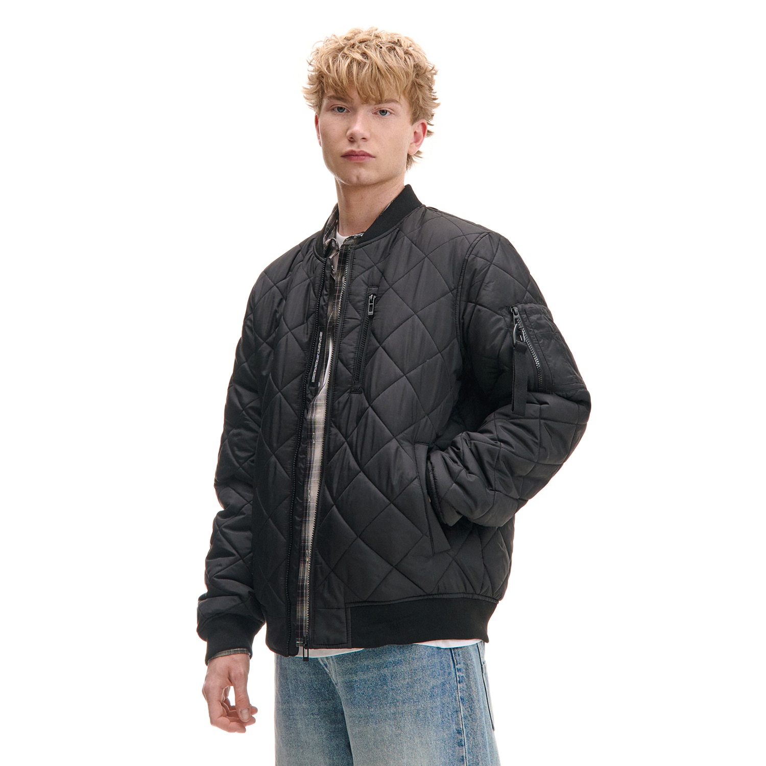 Cropp - Prošivena bomber jakna - crno