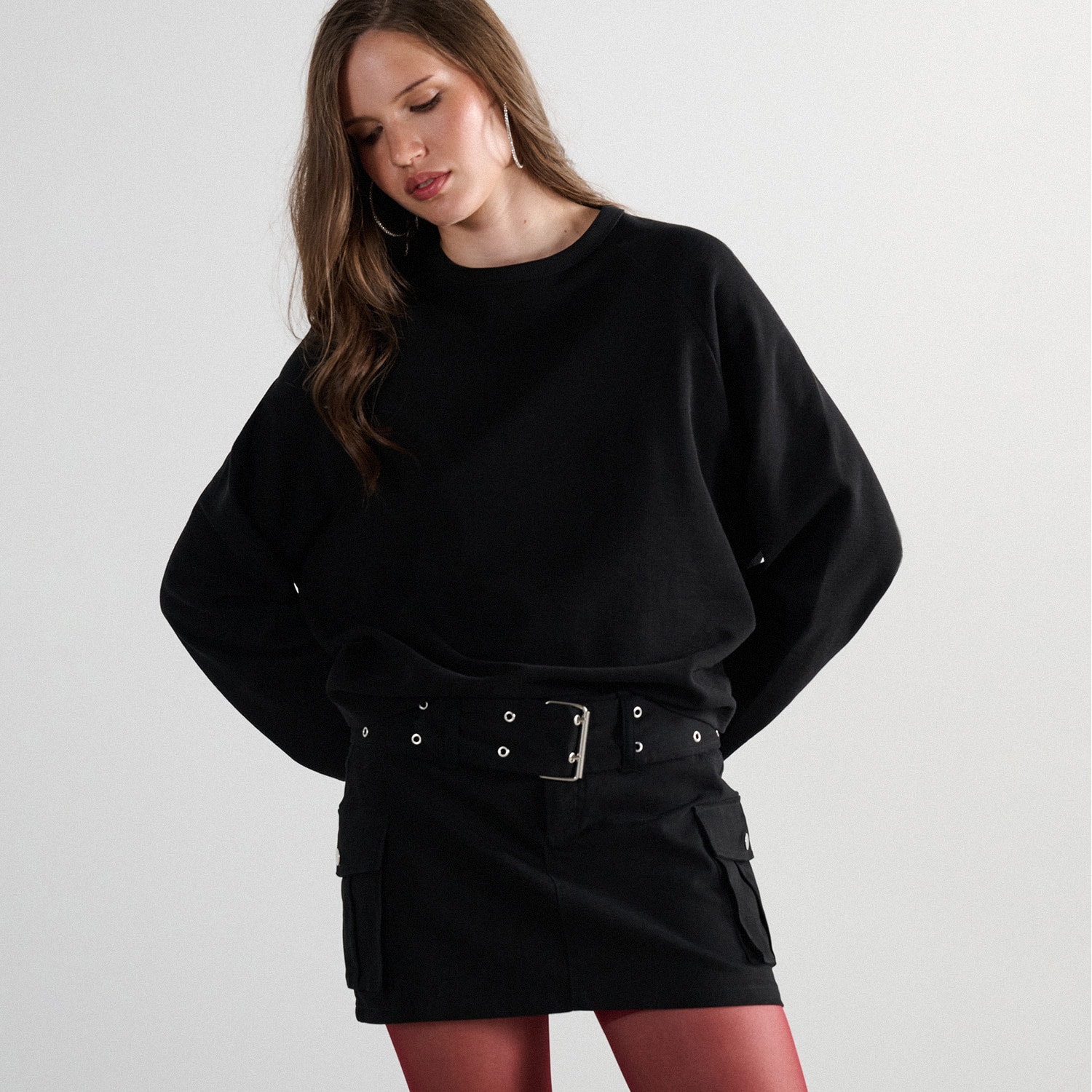 Cropp - Bluza raglan rukava - crno