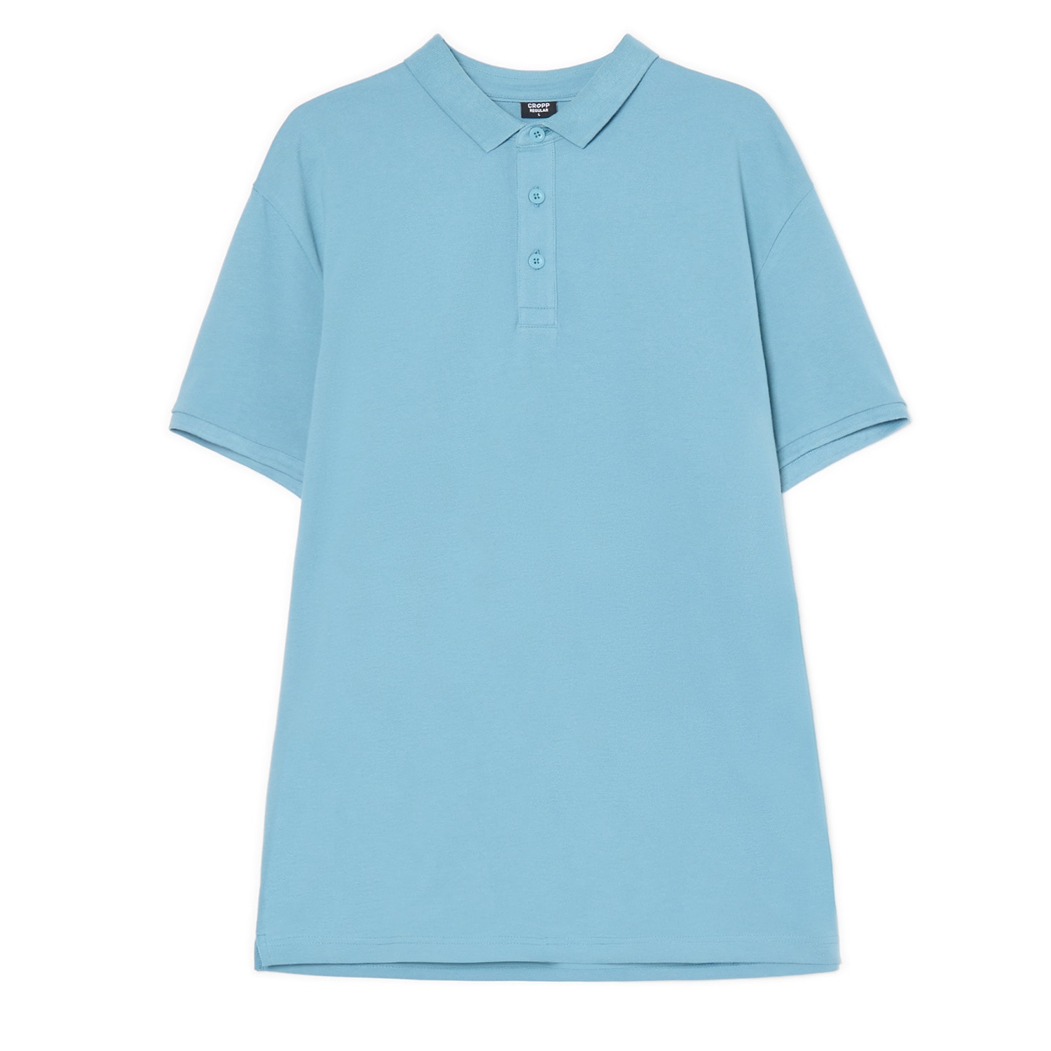 Cropp - Basic pamučna polo-majica - plava