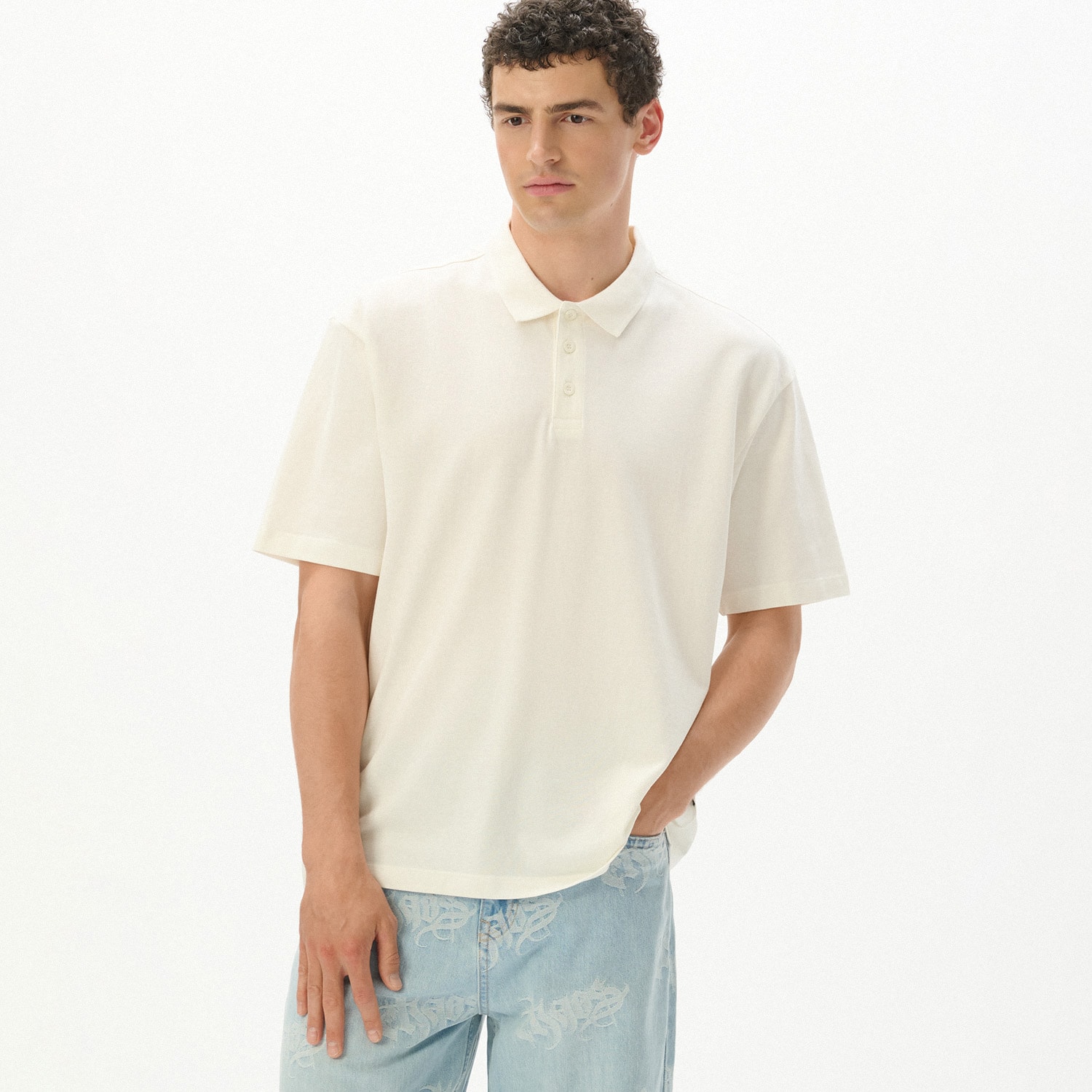 Cropp - Polo-majica - krem