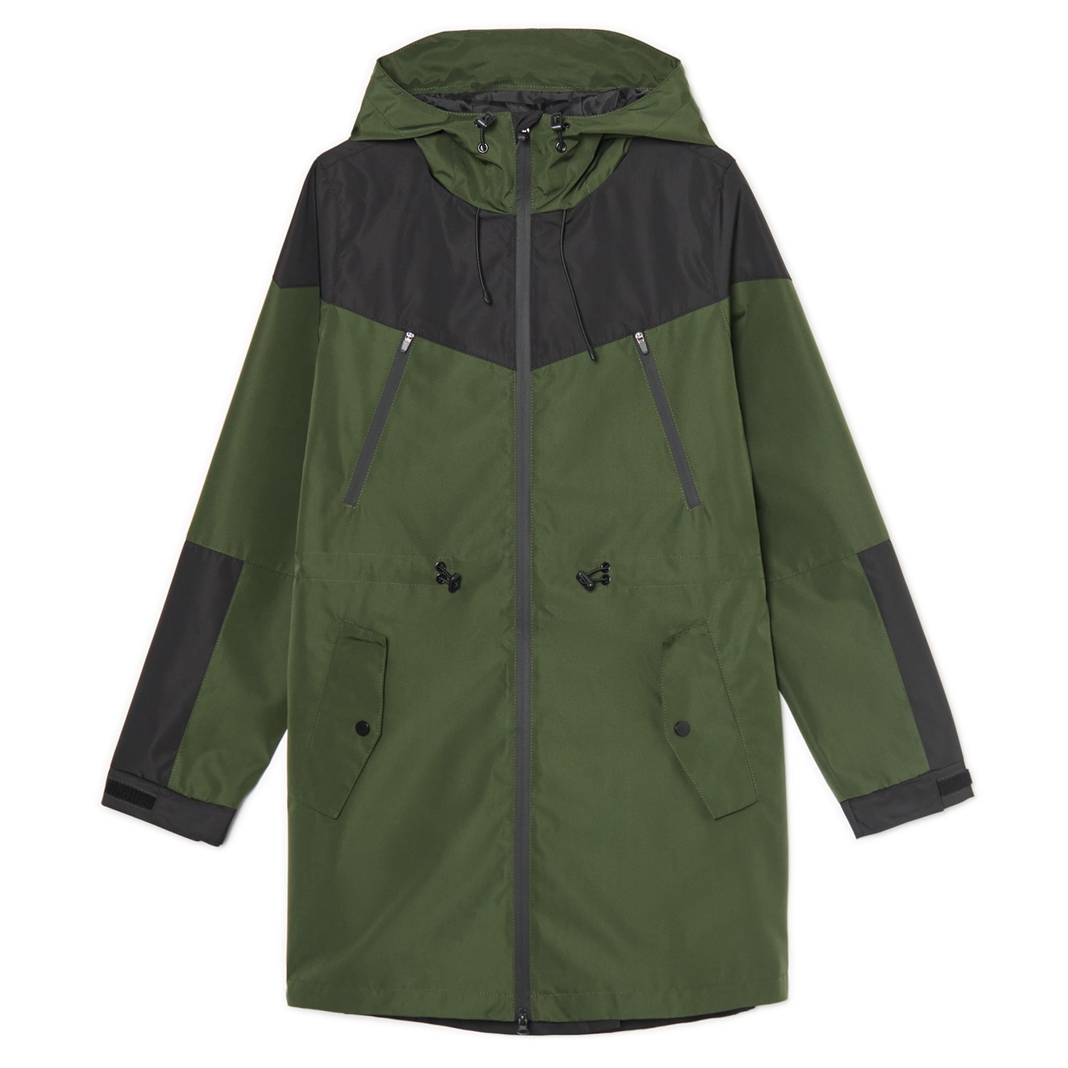 Cropp - Parka s kapuljačom - smeđezeleno