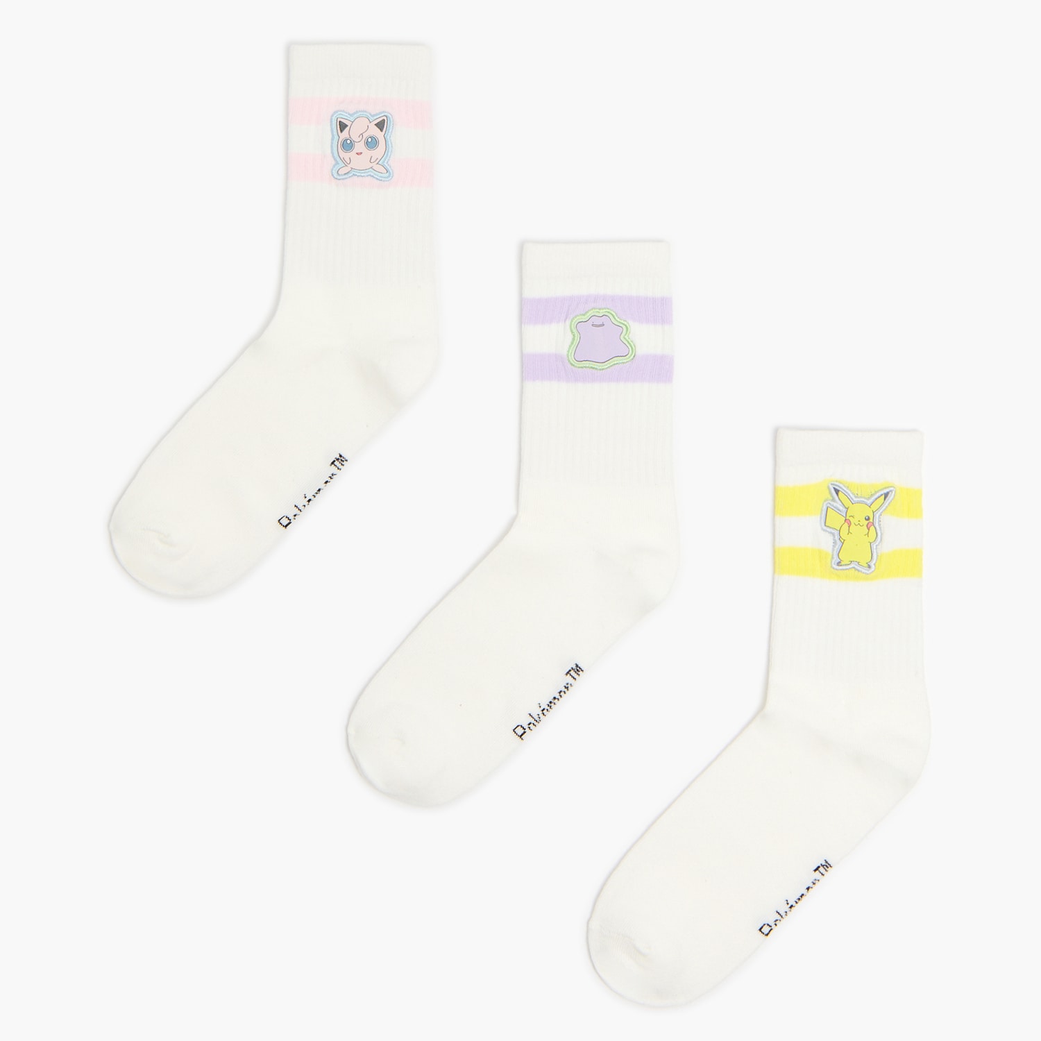 Cropp - 3-paket čarapa Pokémon - bijela