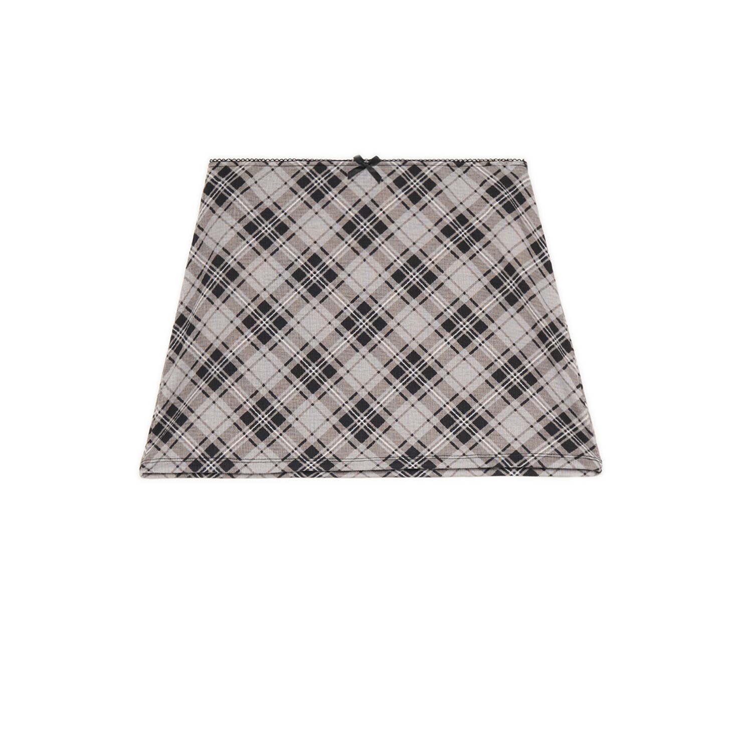 Cropp - Karirana mini suknja - tamnosivo