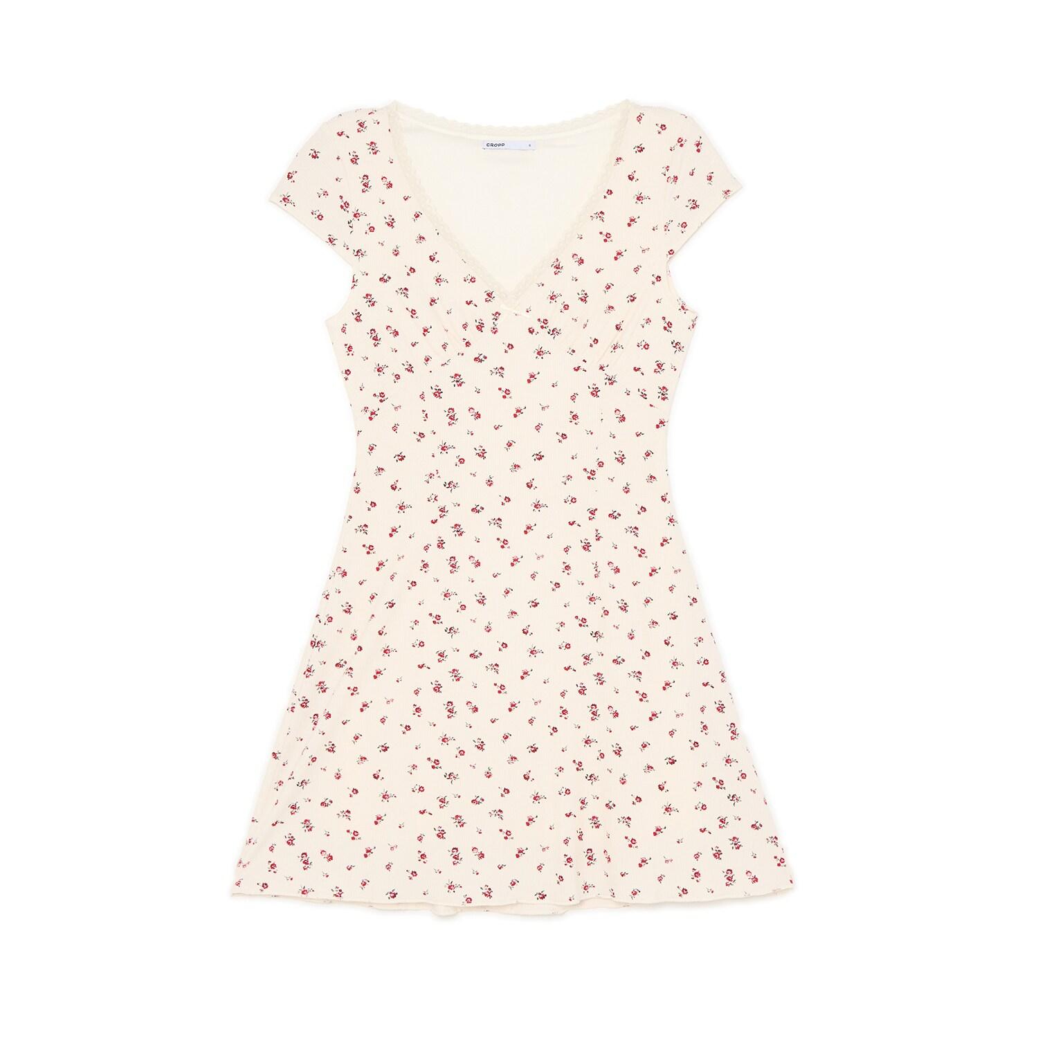 Cropp - Mini haljina cvjetna uzorka - crvena