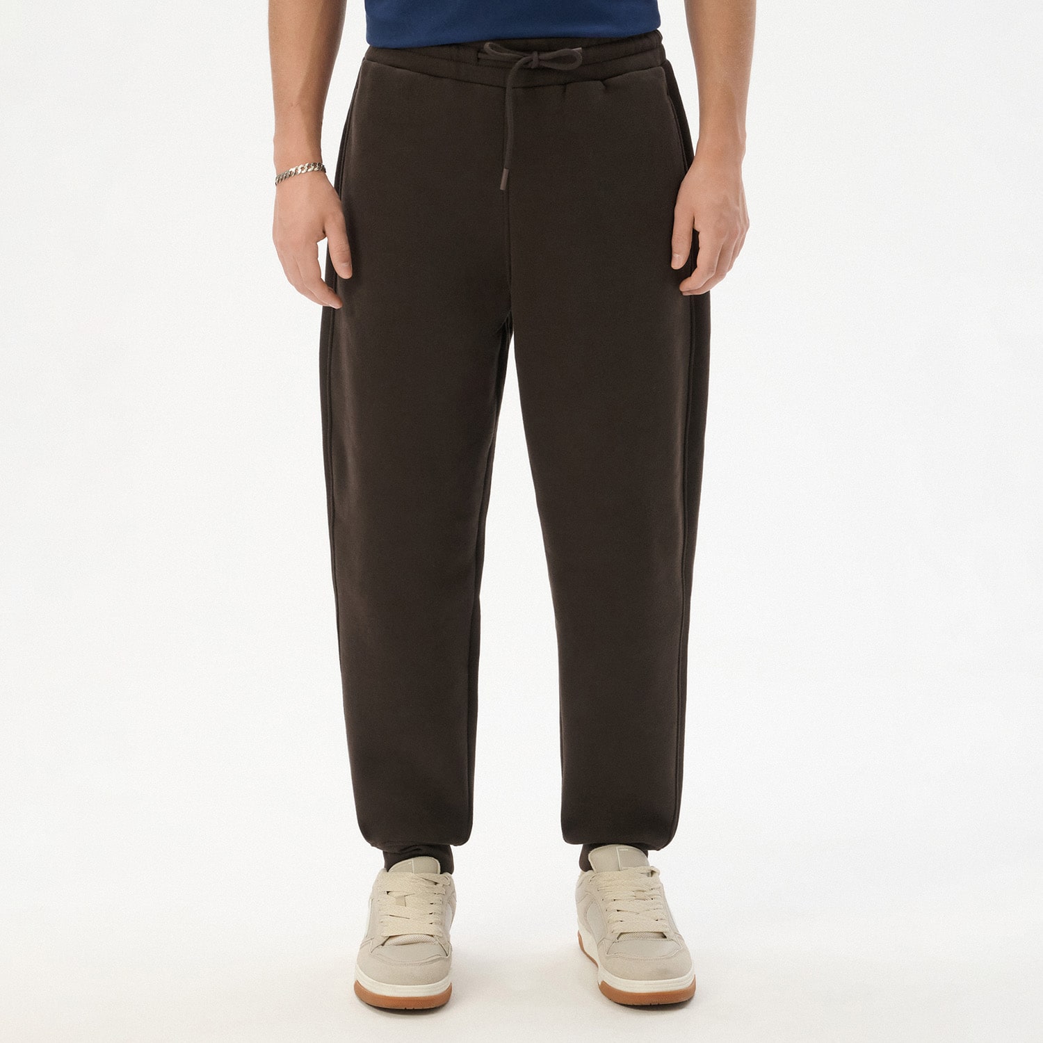 Cropp - Sportske jogger hlače - tamnosmeđe