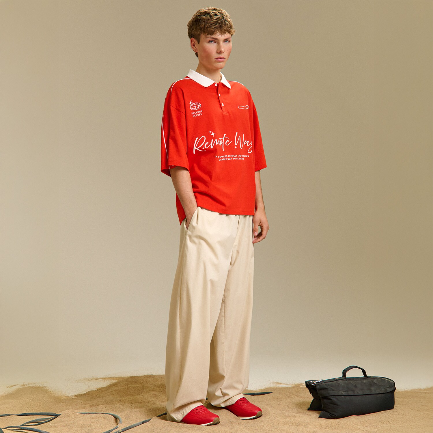 Cropp - Baggy hlače - krem