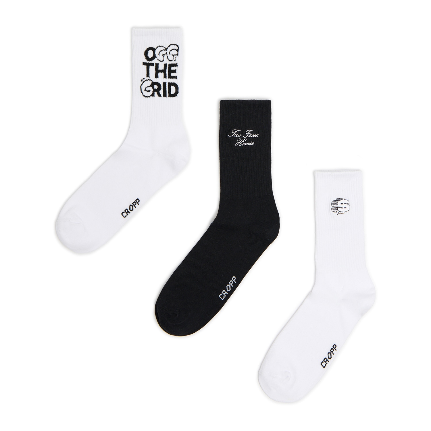 Cropp - 3-paket čarapa - bijela